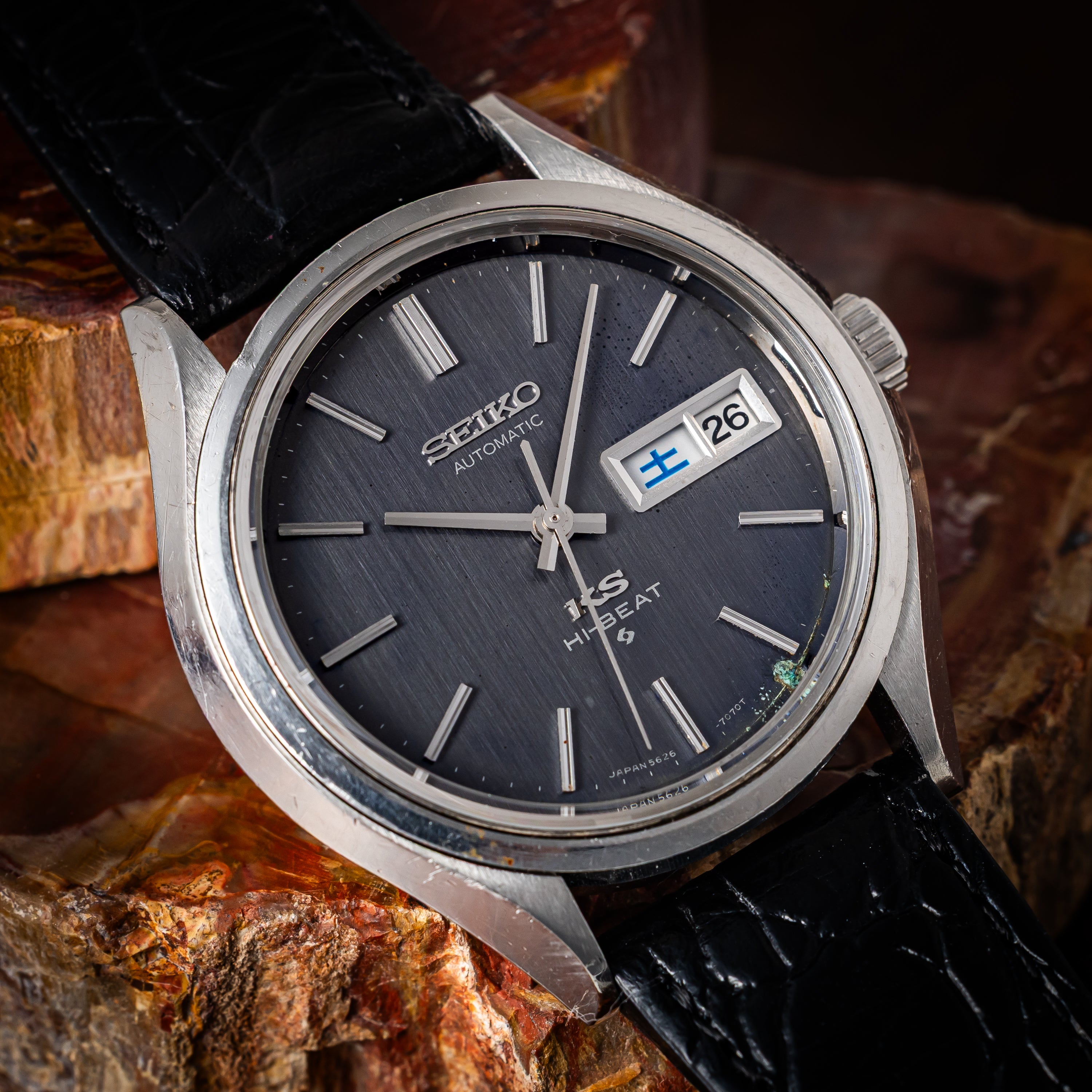 キングセイコー 56KSデイデイト 1972年製 Ref.5626-7120 グレーダイヤル ハイビート自動巻き