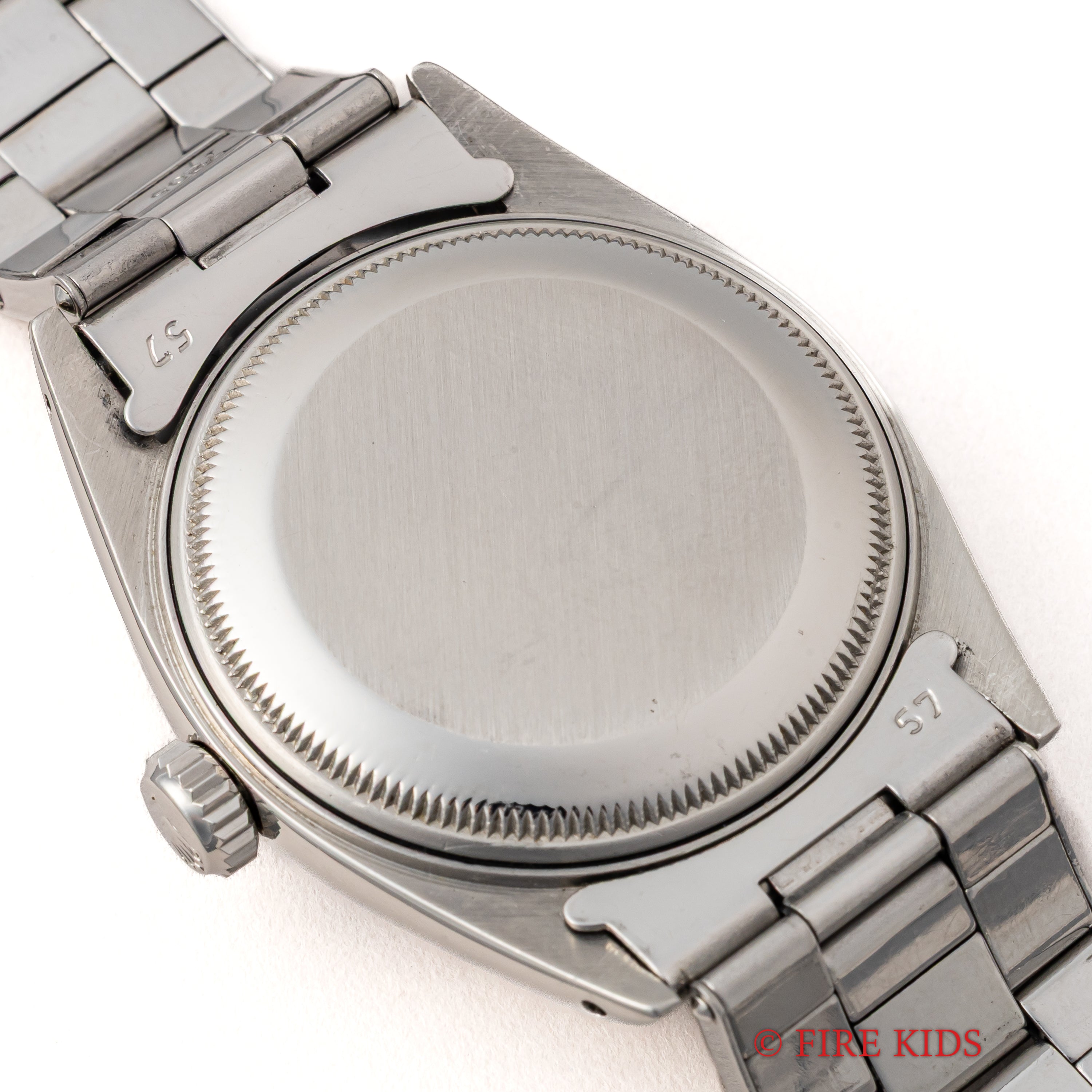 ロレックス オイスターパーペチュアルデイト Ref.6534 ブラックギルトダイヤル 1958年製 赤黒カレンダー 自動巻 Cal.1030 純正リベットブレス