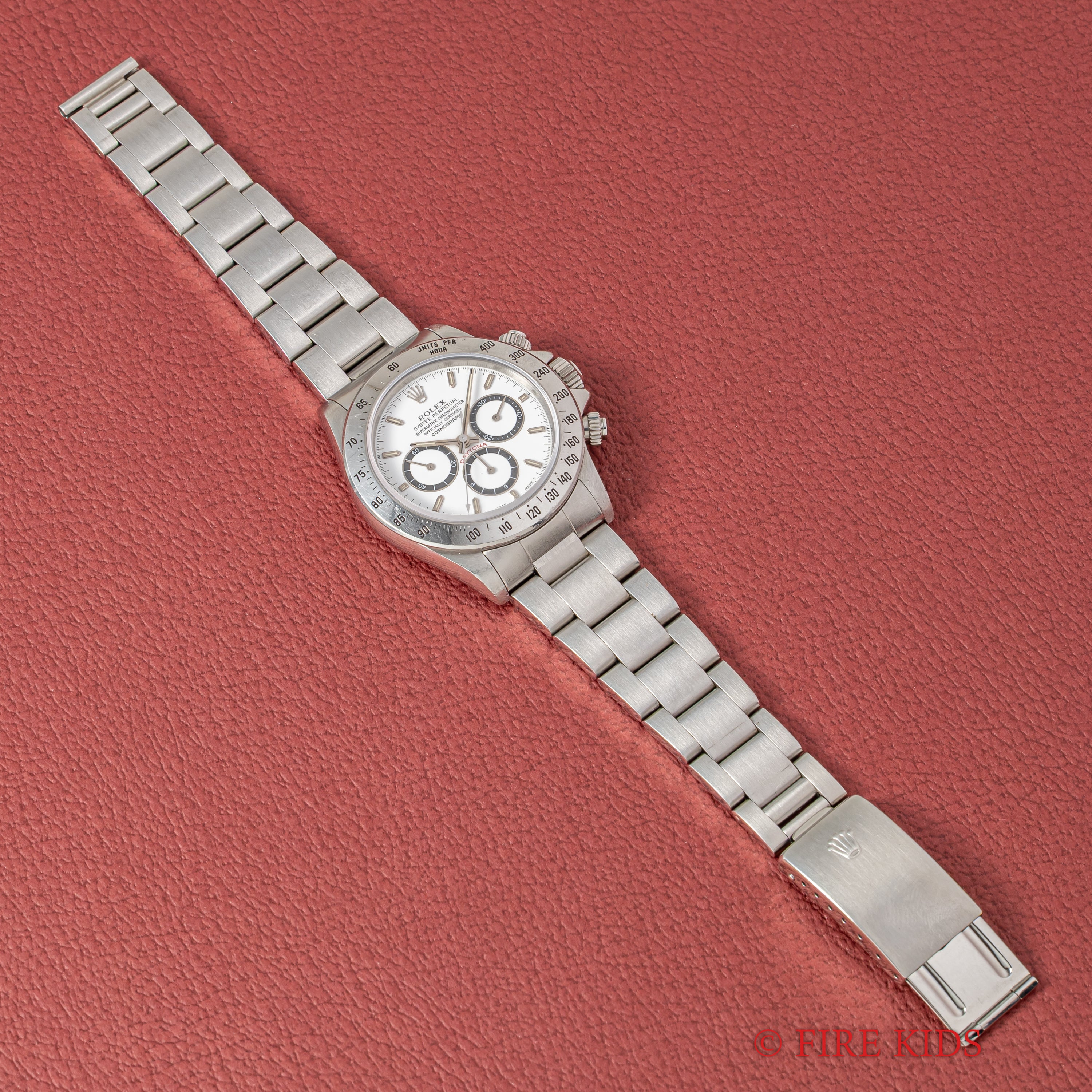 ロレックス デイトナ 1991年製 Ref.16520 ホワイト 逆6ダイヤル シングルバックル オールトリチウム メーカーサービスカード付