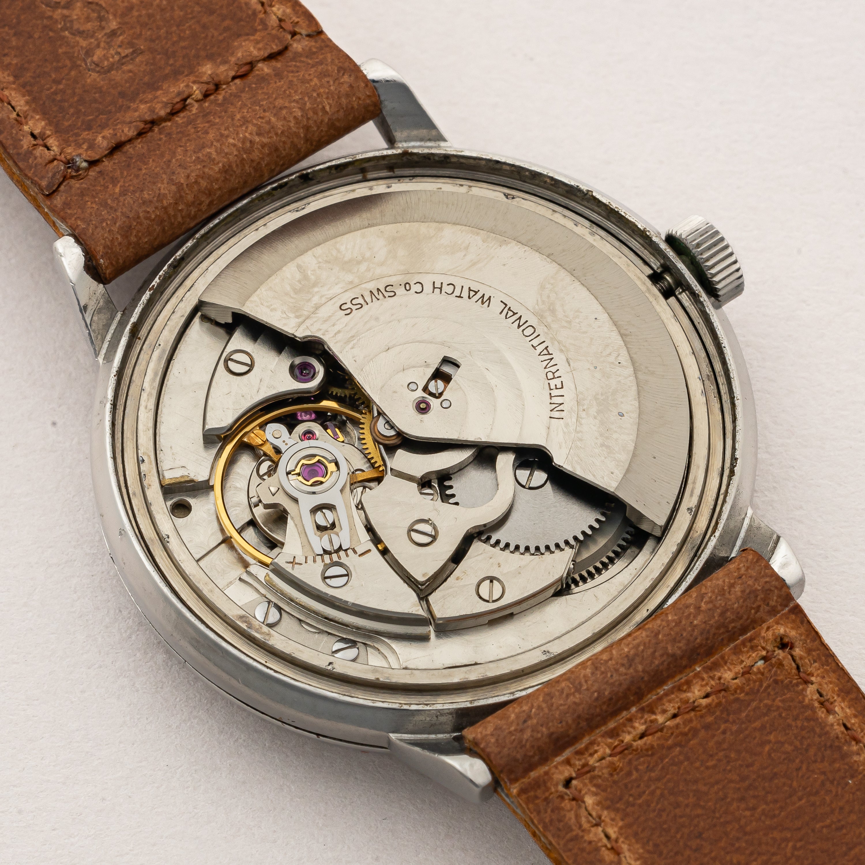 IWC ラウンドケース 1967年製 Ref.803A ノンデイト自動巻き Cal.854 ホワイトローマンダイヤル