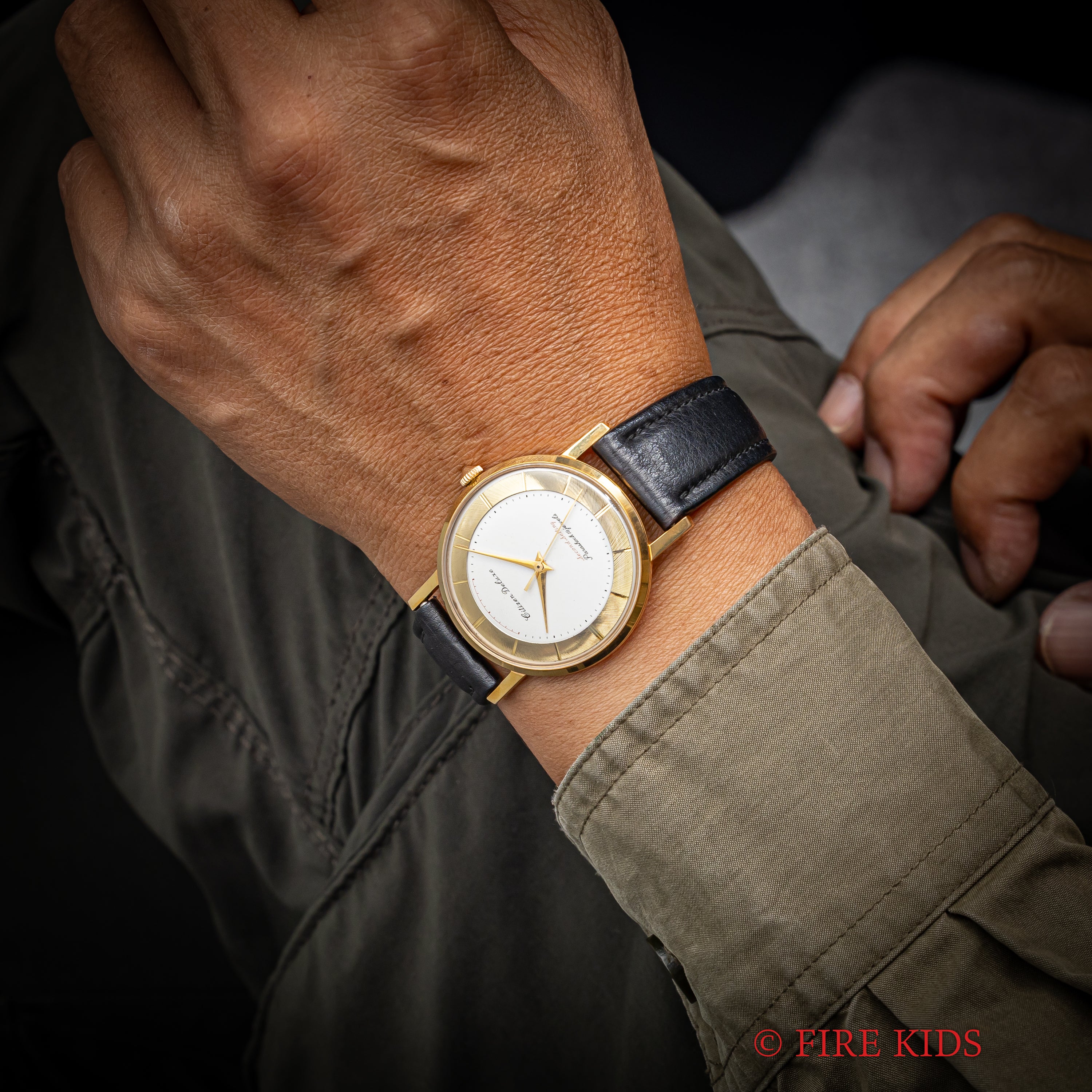 シチズン デラックス セコンドセッティング CGPケース 1960年代 純正革ベルト、尾錠、箱、タグ付き