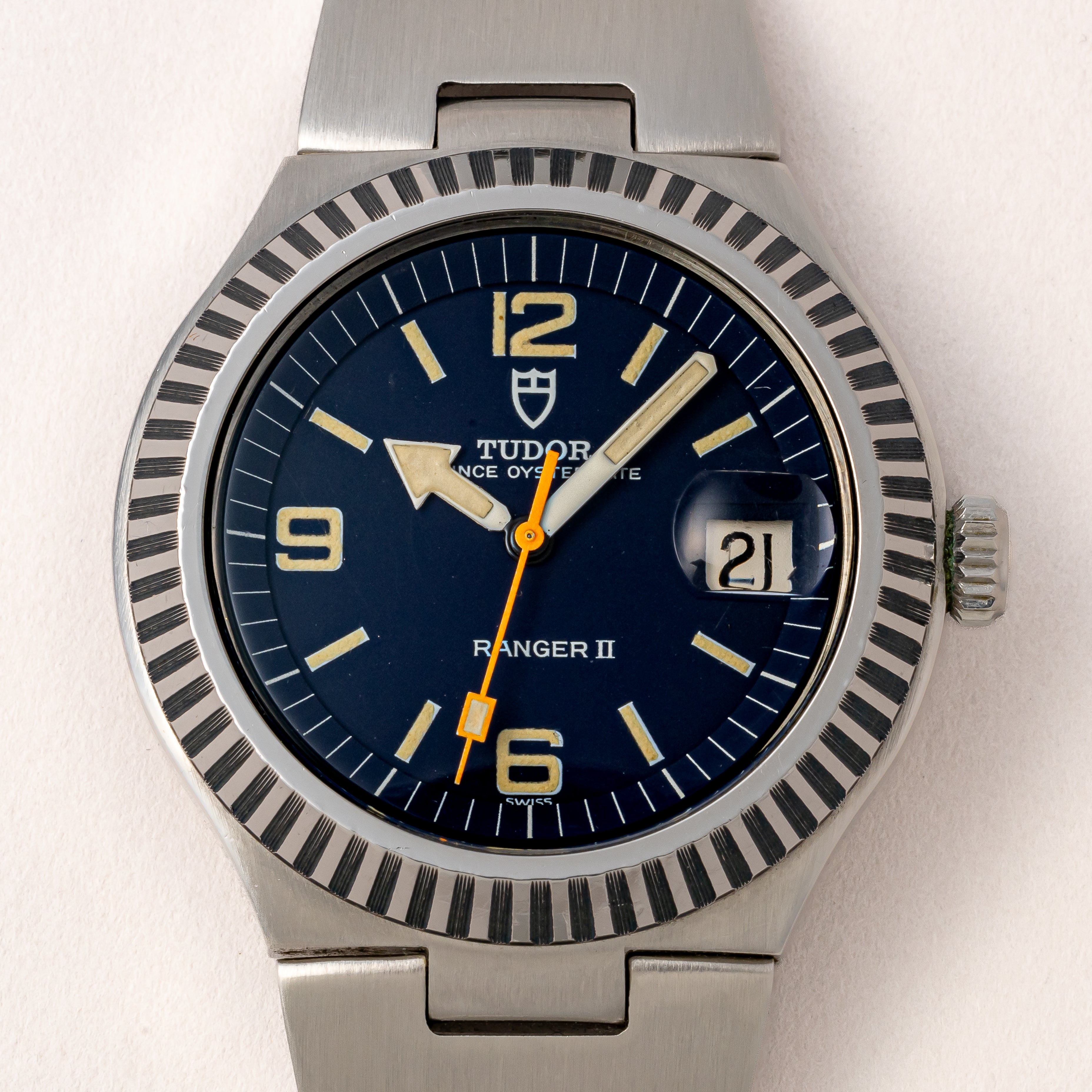 チューダー レンジャー2 Ref.9111/0 1975年製 オリジナルネイビーブルーダイヤル 純正ブレス 王冠リューズ