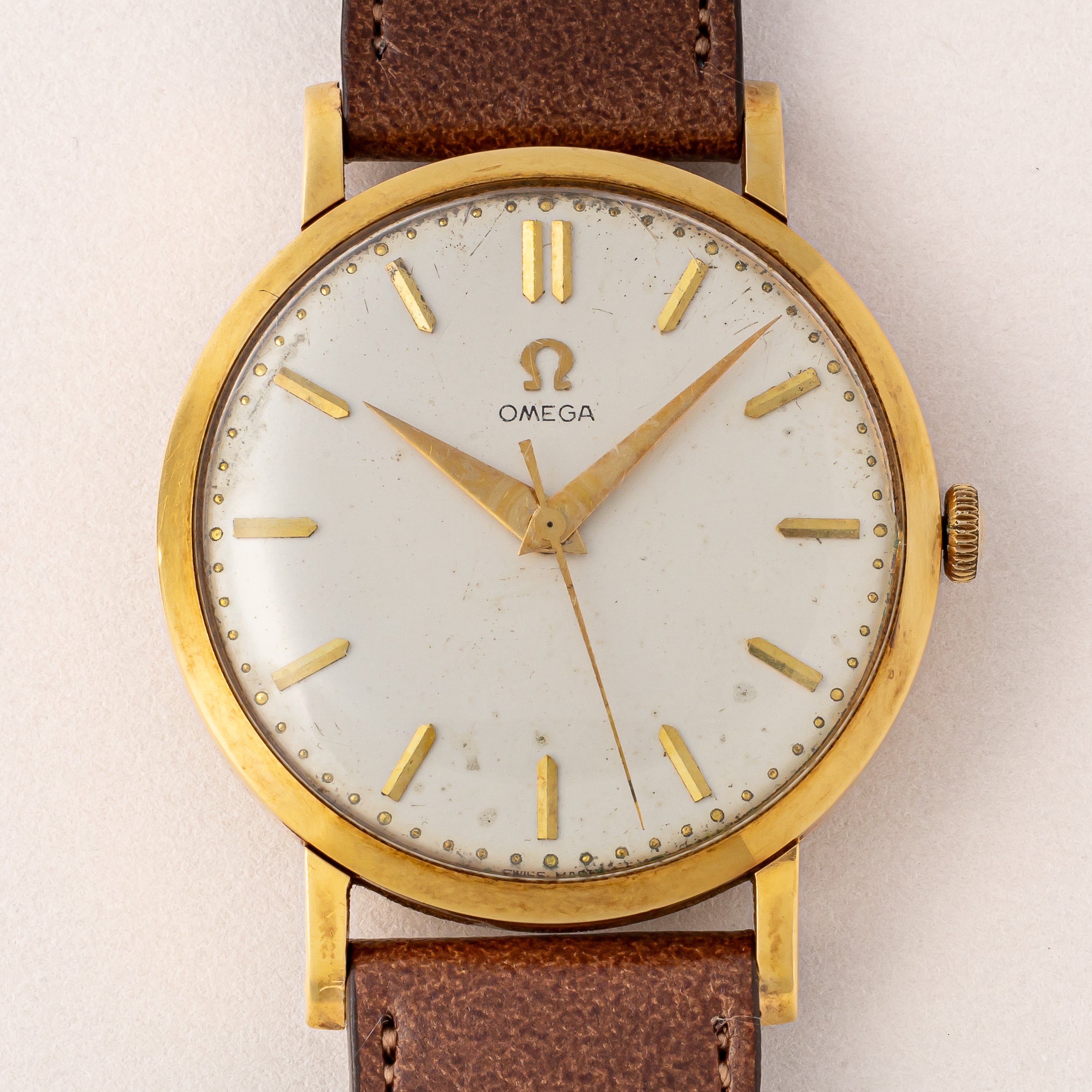 オメガ 30mmキャリバー 18金無垢 1958年製 手巻き Cal.284 センターセコンド