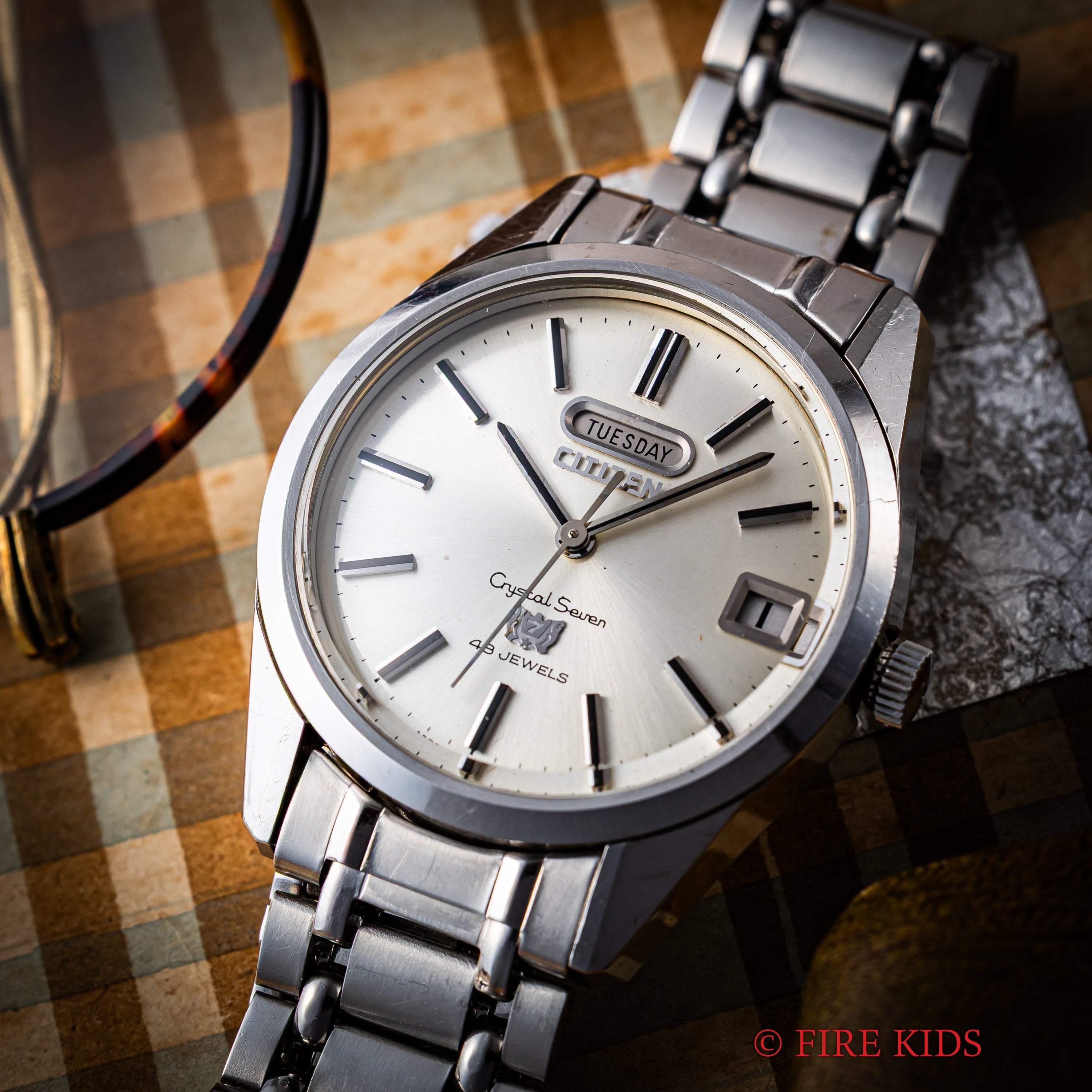 シチズン クリスタル7 43石 1967年製 自動巻 Cal.5204 純正ステンレスブレス