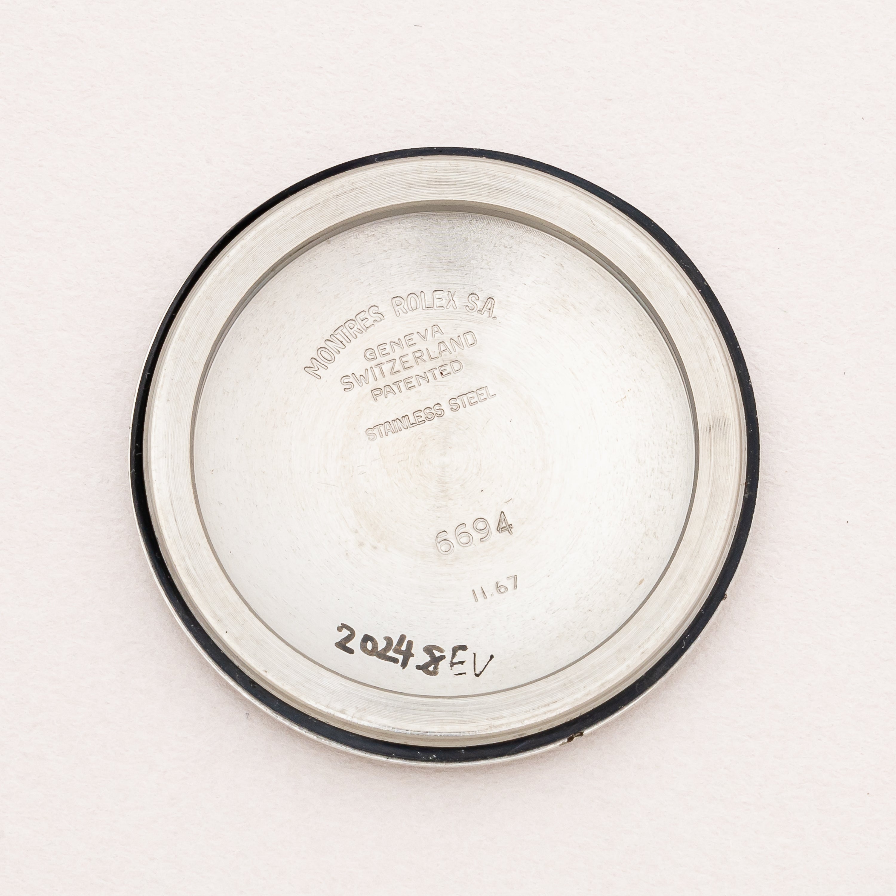 ロレックス オイスターデイト 1967年製 Ref.6694 手巻き シルバーダイヤル
