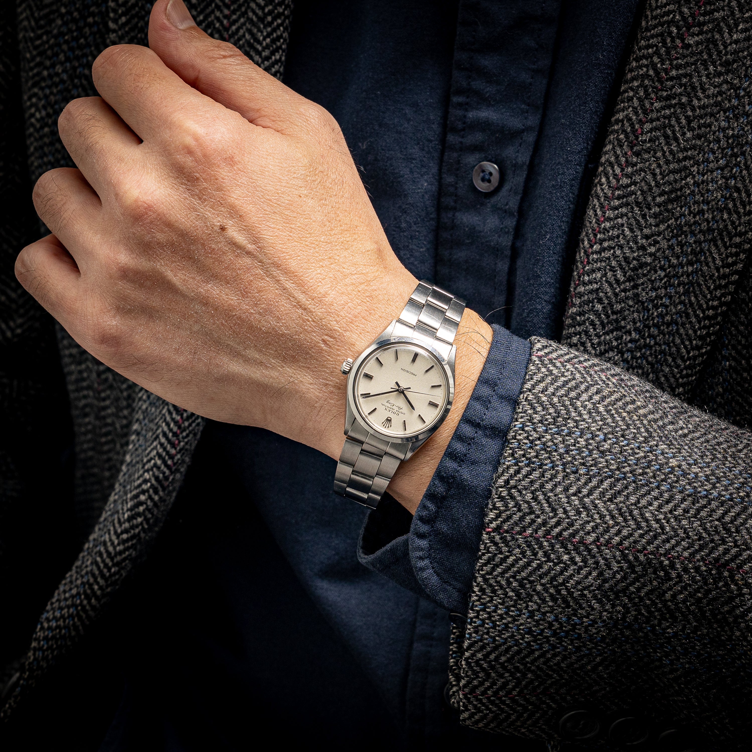 ロレックス エアキング 1970年製 Ref.5500 ノンデイト自動巻き 純正巻きブレス付き