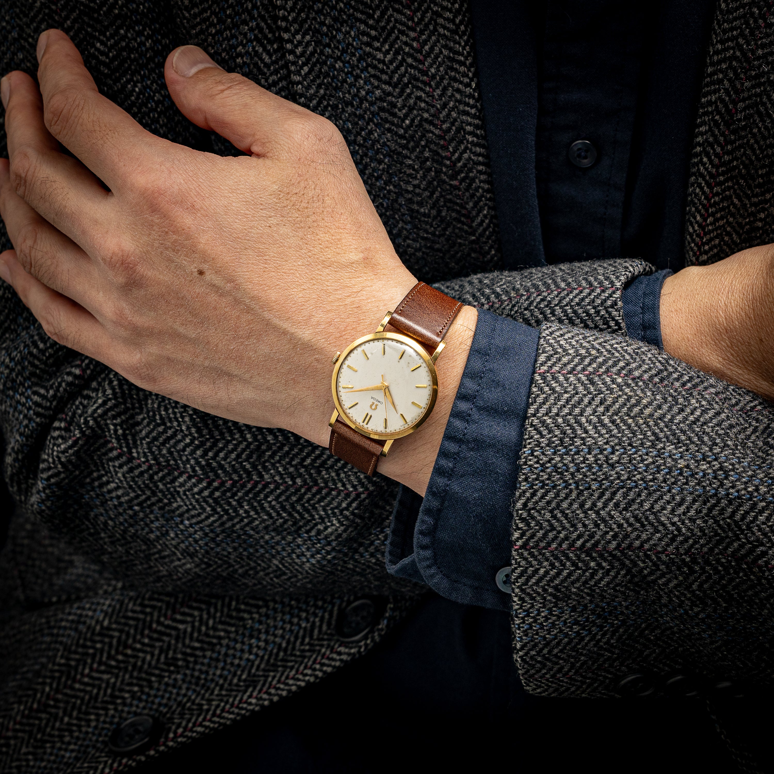 オメガ 30mmキャリバー 18金無垢 1958年製 手巻き Cal.284 センターセコンド