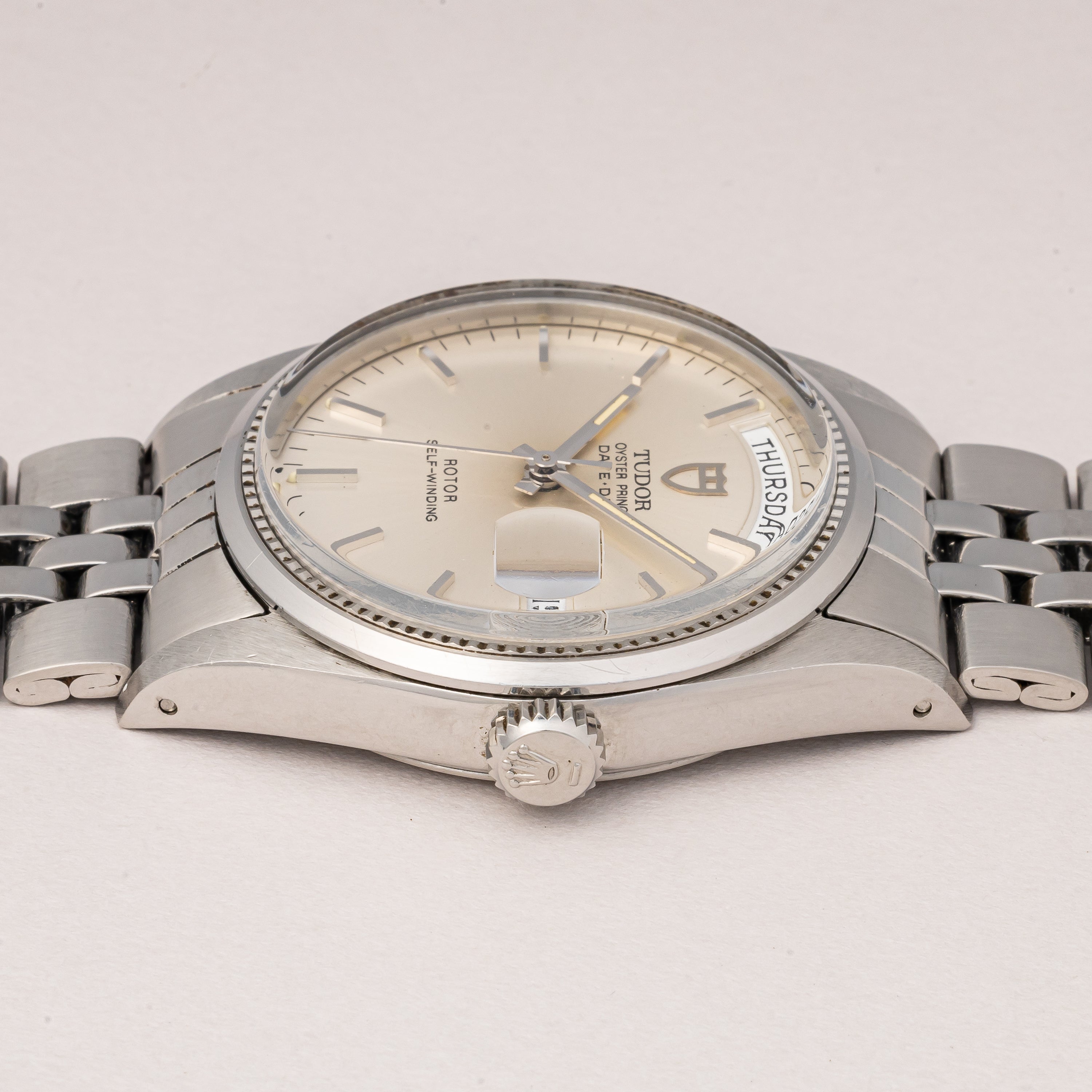 チューダー オイスタープリンス デイトデイ 1984年製 Ref.94710 シルバーダイヤル 箱、ギャラ、タグ付き