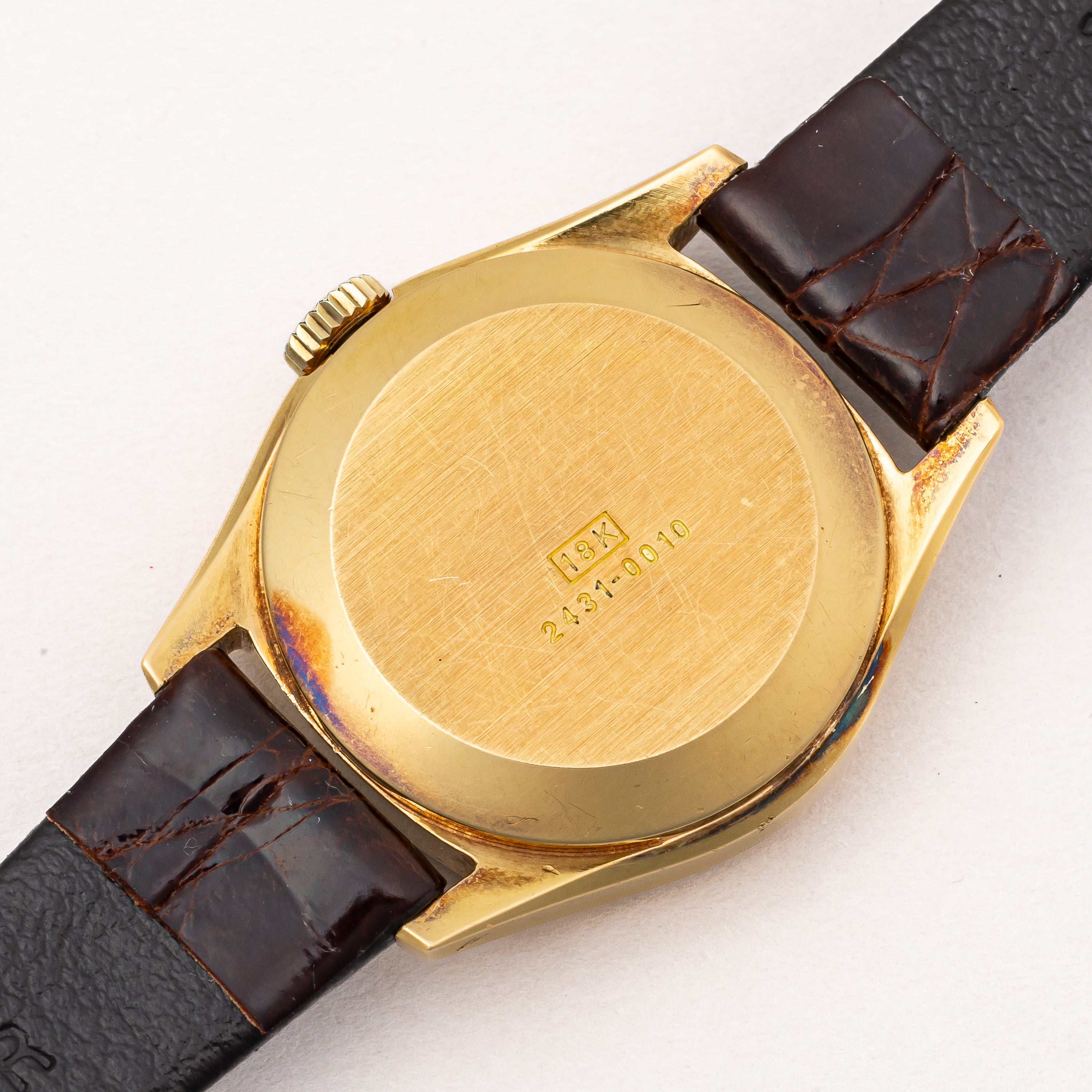 セイコー 18金無垢ケース ベルフィナ レディース 自動巻 純正尾錠付き