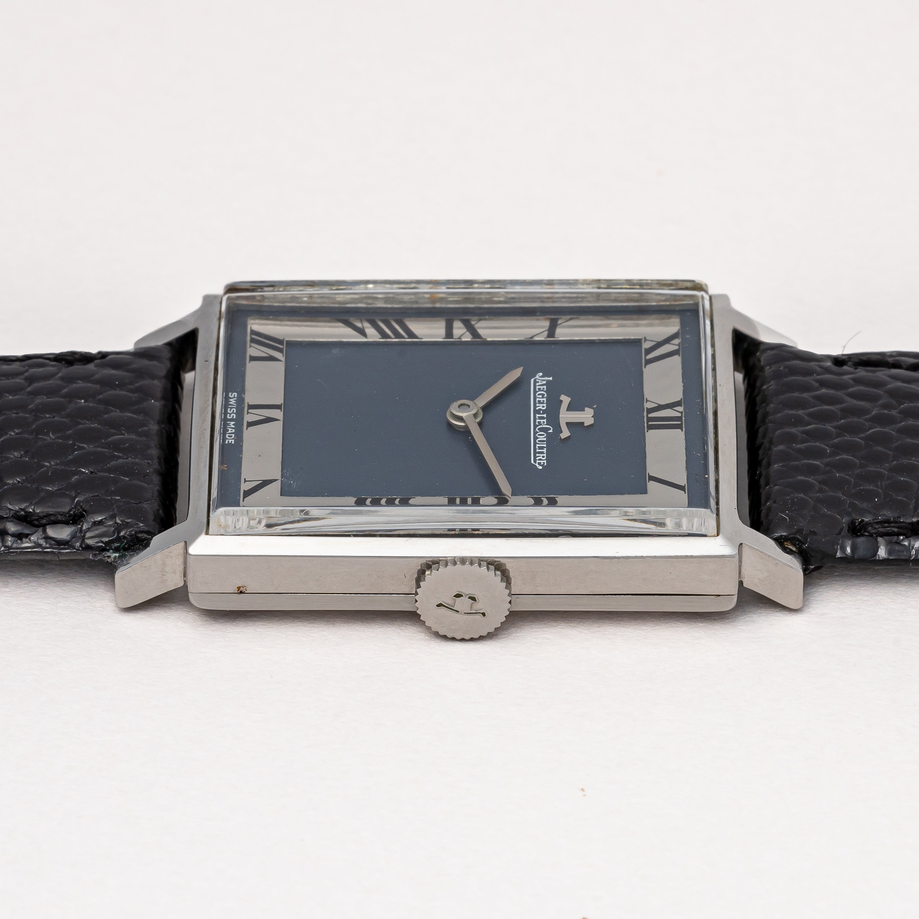 ジャガールクルト レクタンギュラー ローマンダイヤル 1970年代 純正尾錠付き