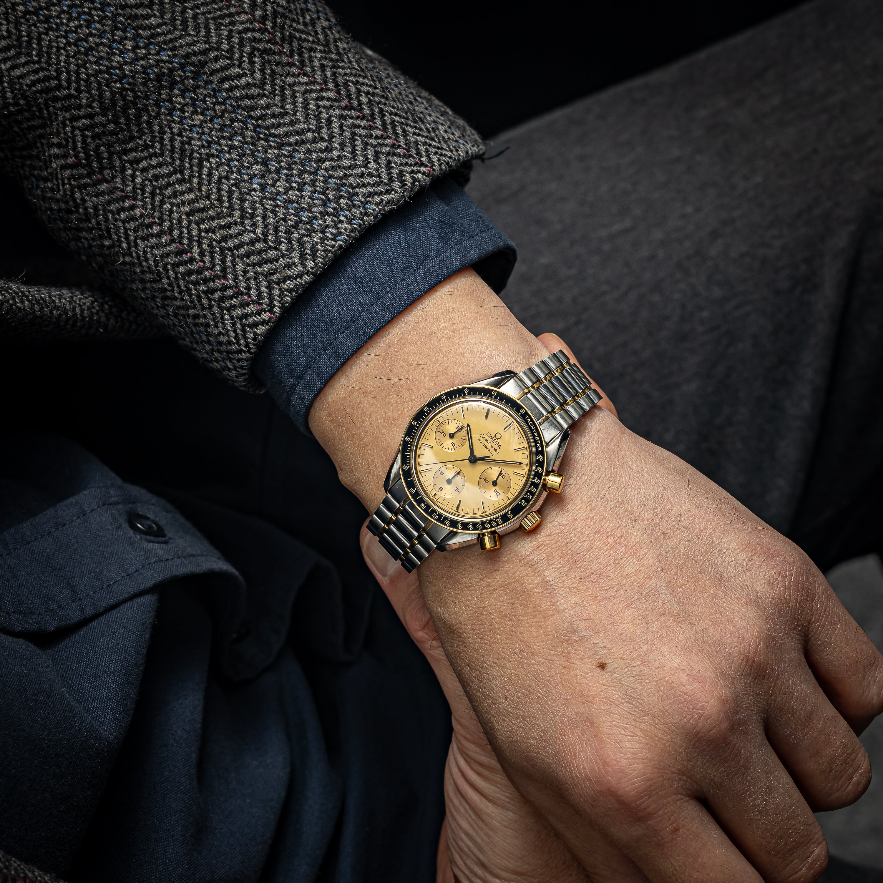 オメガ スピードマスター オートマチック コンビ 1990年代製 純正コンビブレス