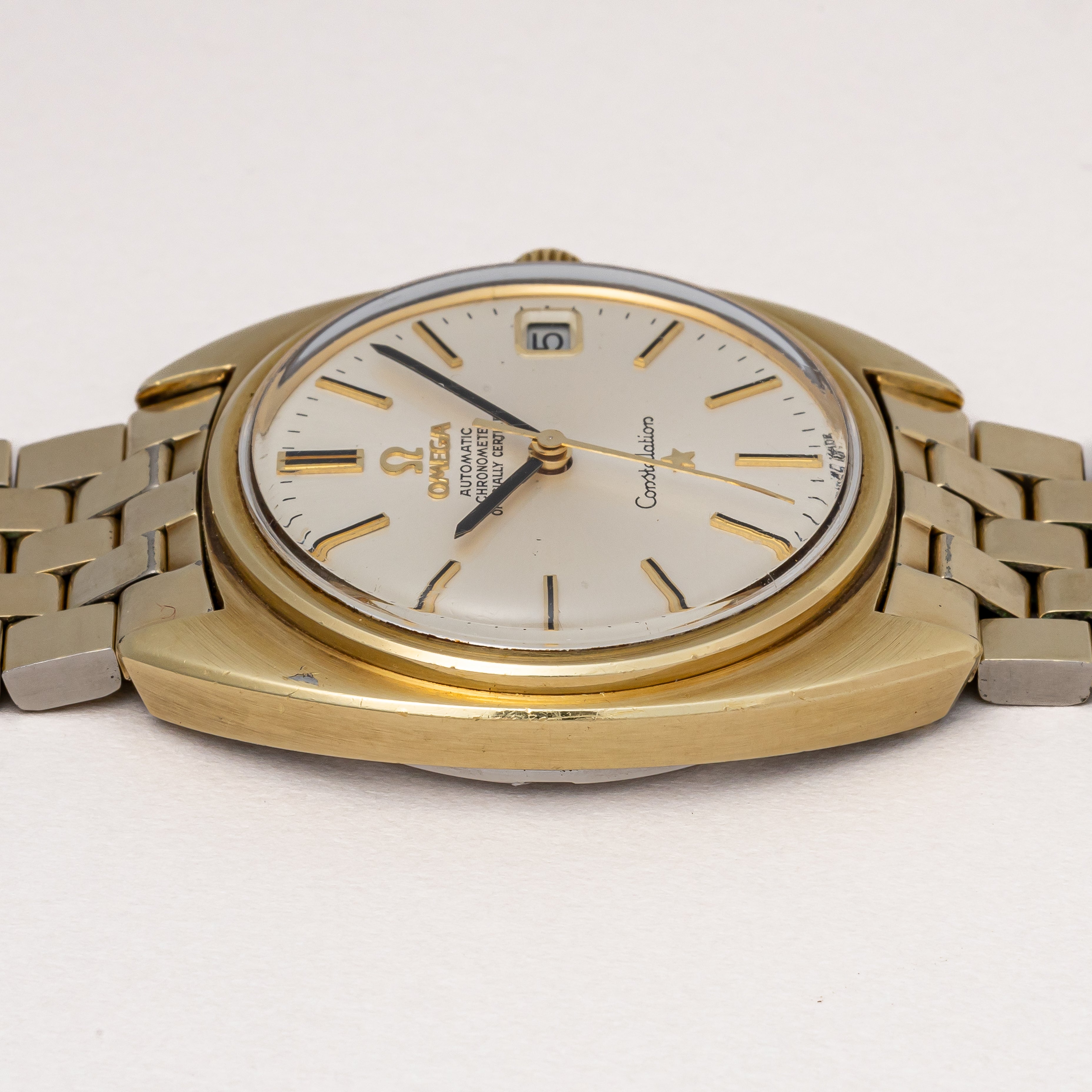 オメガ コンステレーション 金張り 1969年製 ジェンタデザイン Ref.168.017SP 純正ブレスレット付き