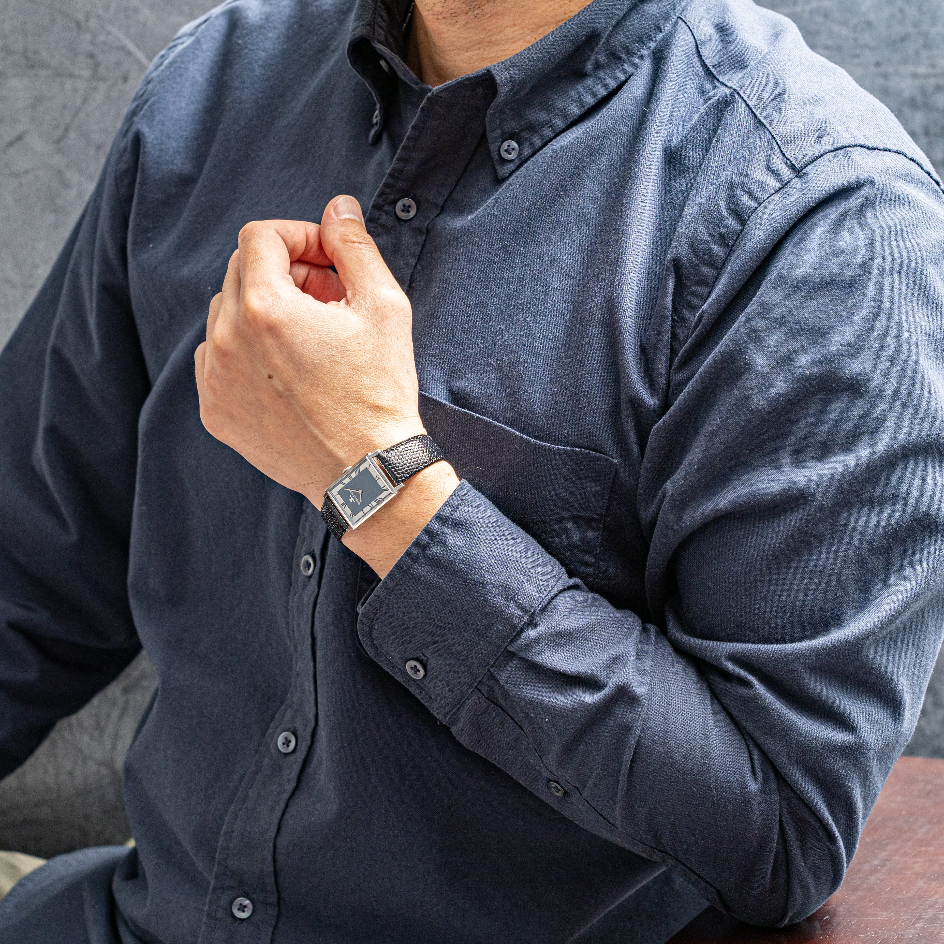 ジャガールクルト レクタンギュラー ローマンダイヤル 1970年代 純正尾錠付き