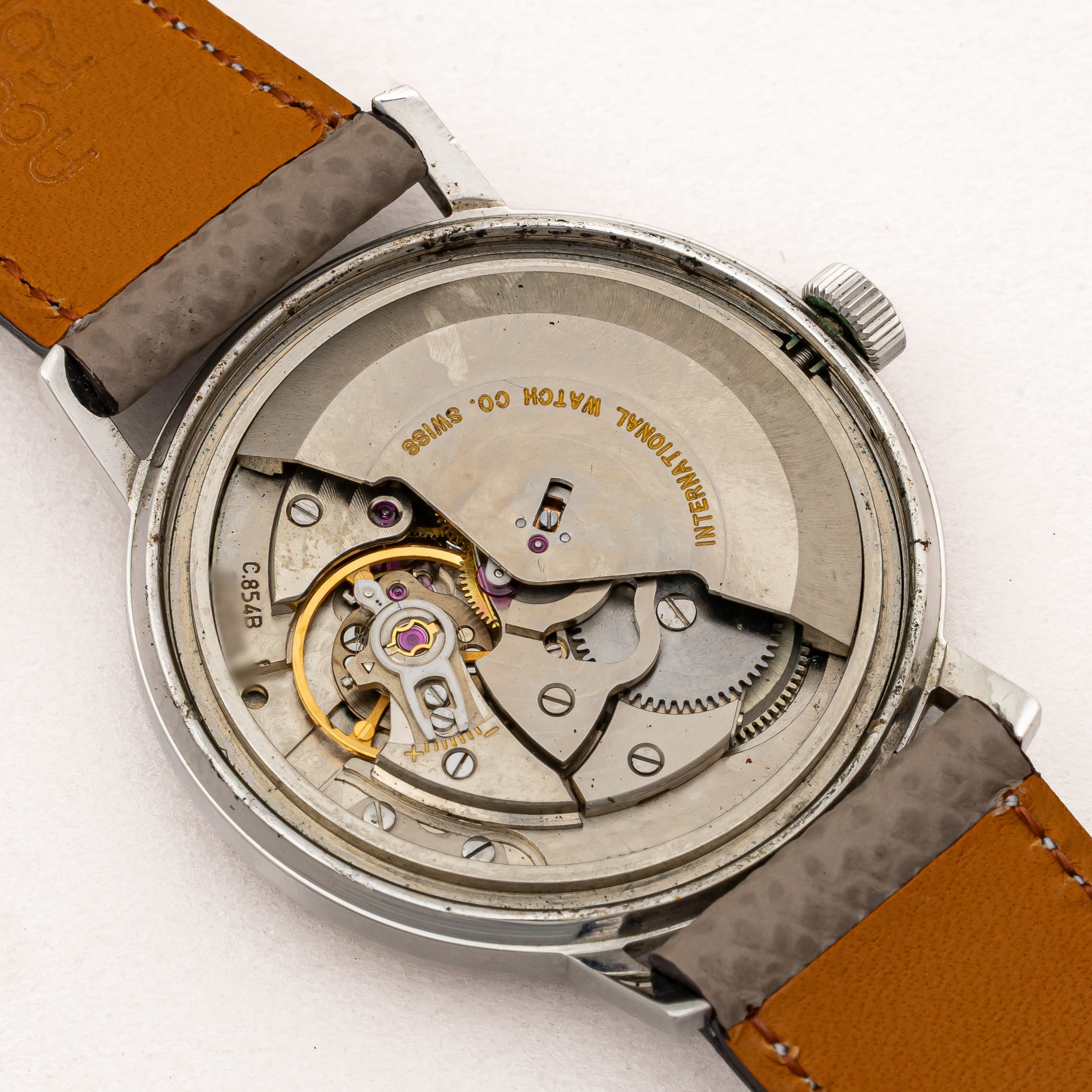 IWC 1977年製 ホワイトローマンダイヤル ペラトン式自動巻き Cal.854B ノンデイト 箱付き