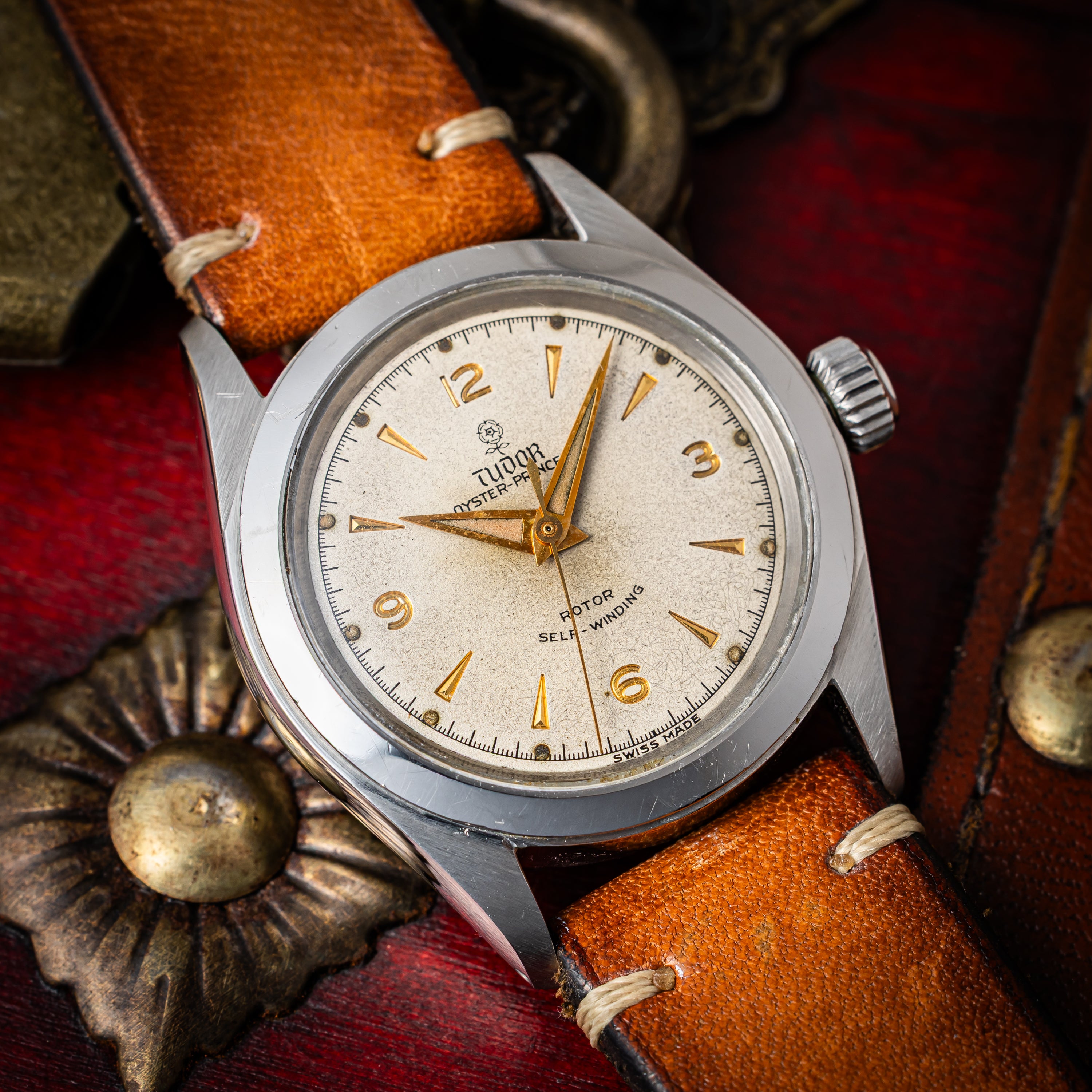 チューダー オイスタープリンス31 小薔薇 彫文字盤 1956年製 自動巻