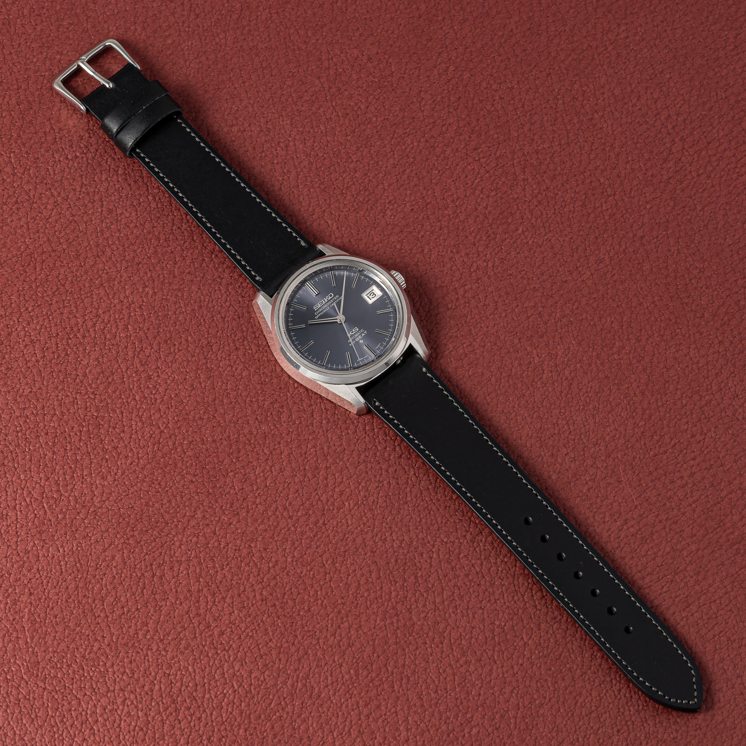 キングセイコークロノメーター ブルーダイヤル 1971年製 Ref.5625-7040 ハイビート自動巻き 56KS