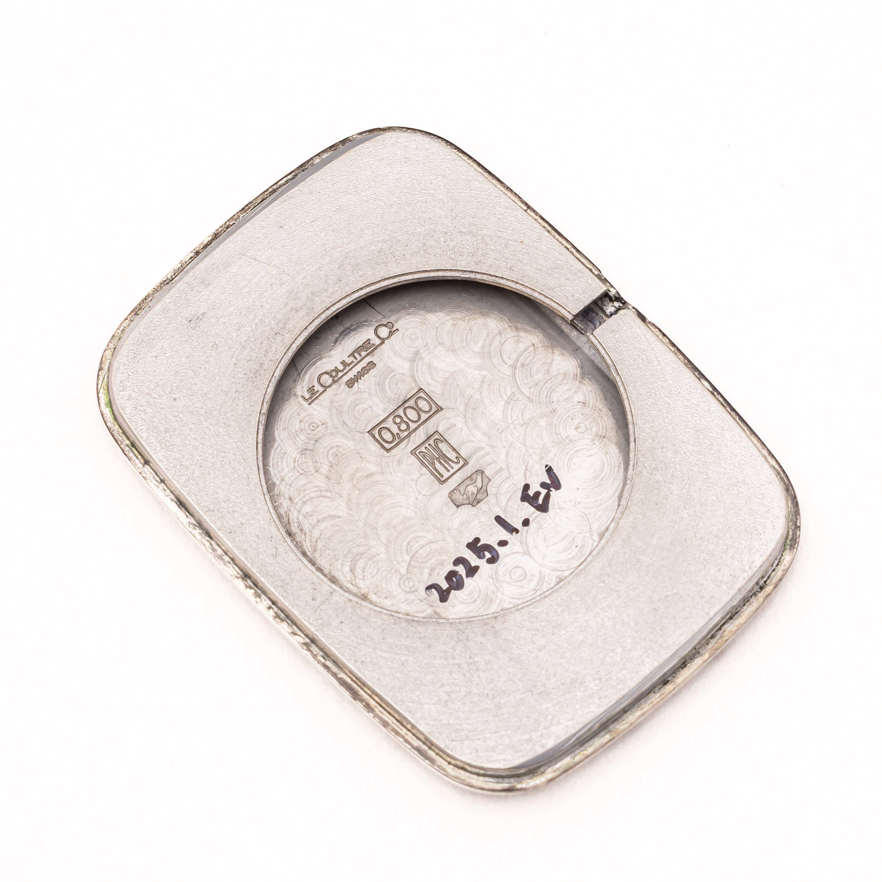 ジャガー・ルクルト 銀無垢レクタンギュラーケース ブルーダイヤル 1970年代製 手巻きCal818/2