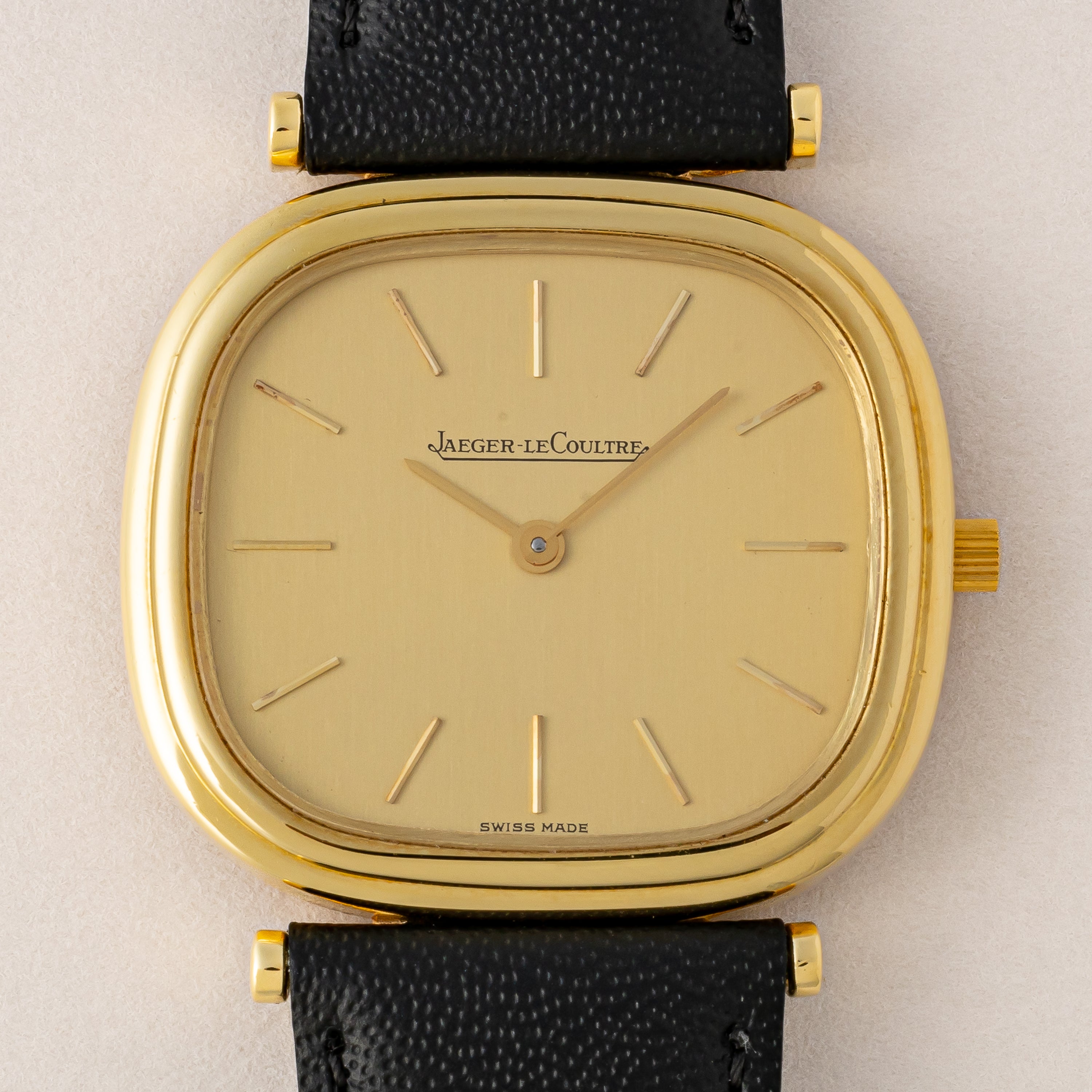 ジャガー・ルクルト 18金無垢クッションケース 1980年代製 Ref.9132 21 純正GF尾錠付き