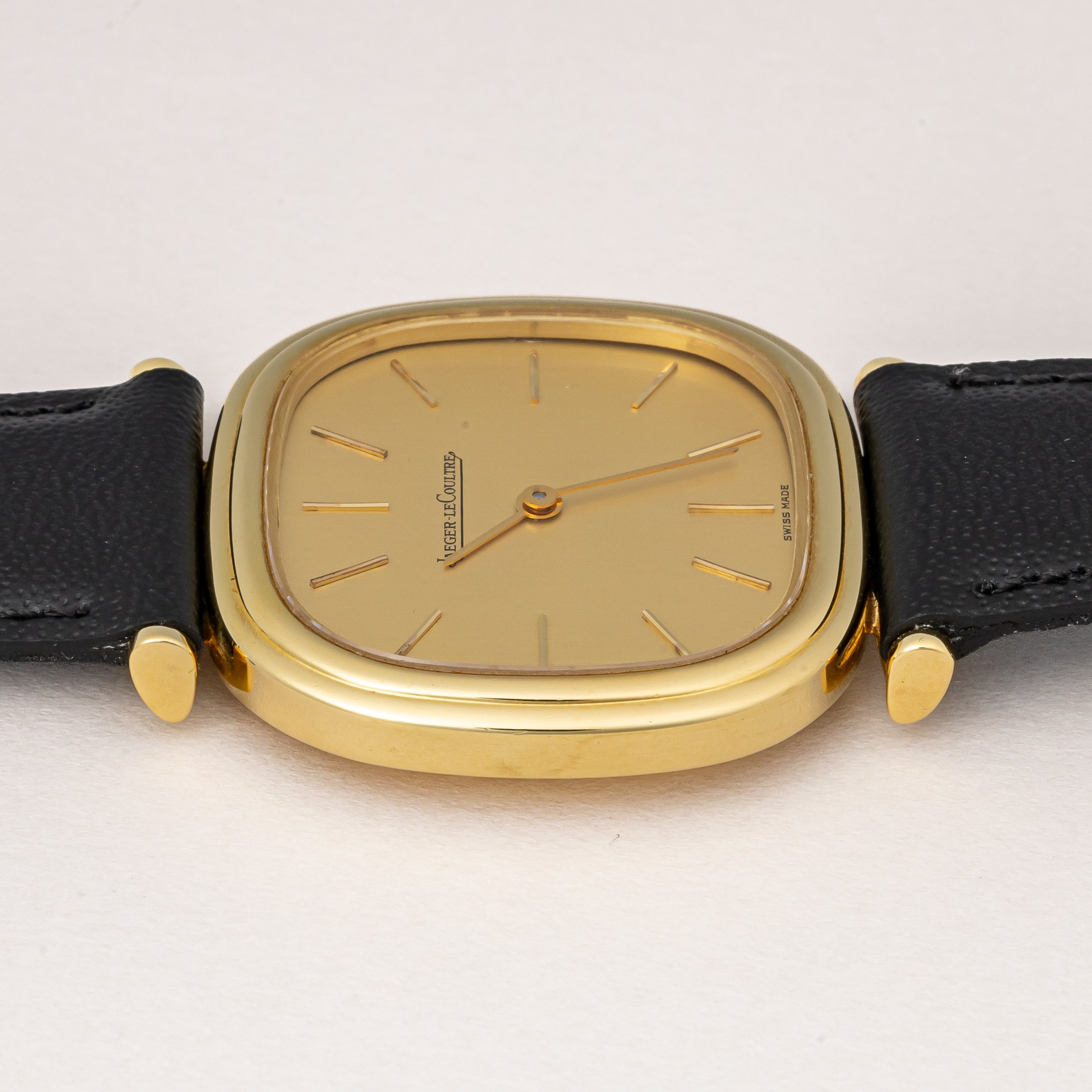 ジャガー・ルクルト 18金無垢クッションケース 1980年代製 Ref.9132 21 純正GF尾錠付き