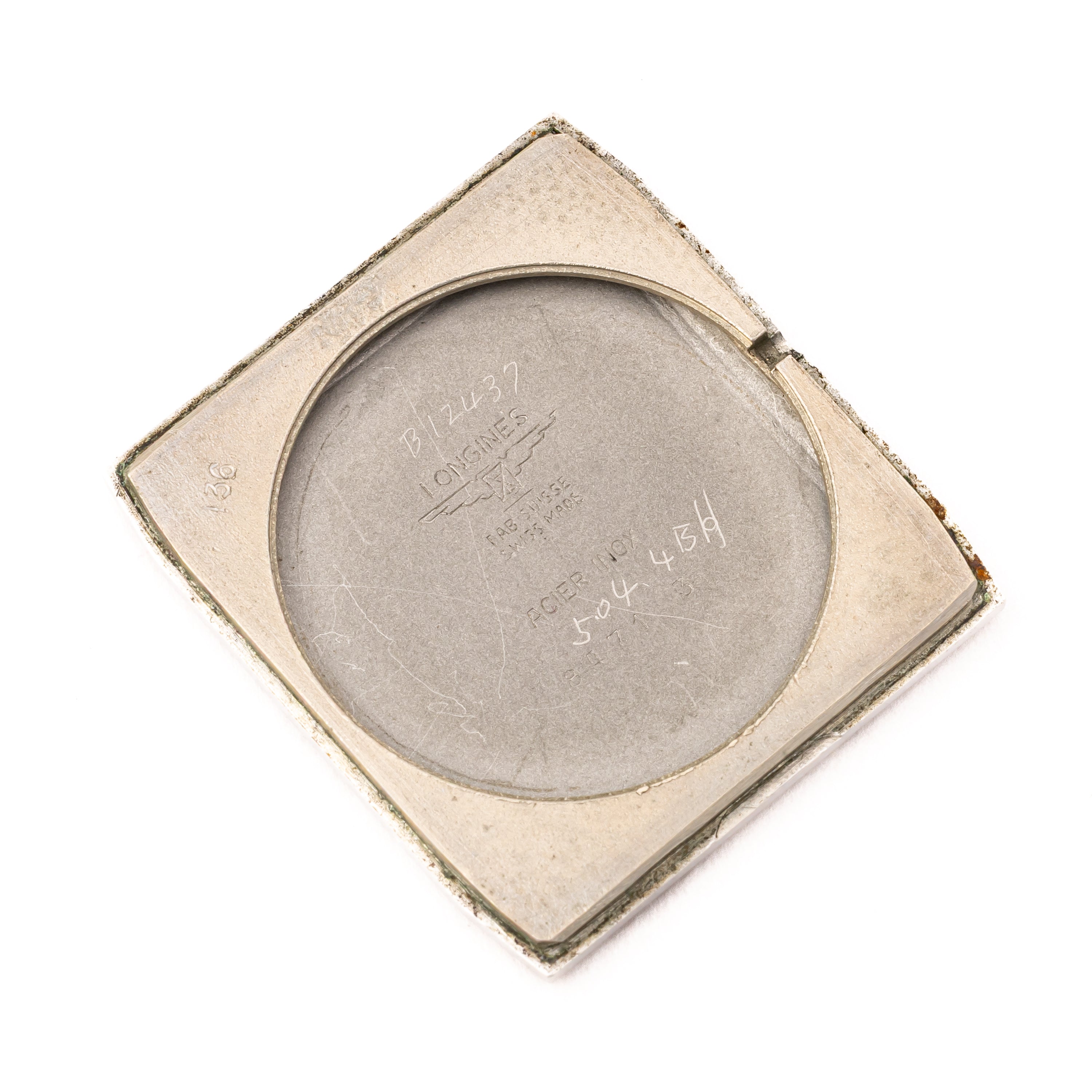 ロンジン レクタンギュラー 手巻き ブルーダイアル 1970年代製 Ref.8471-3 Cal.428