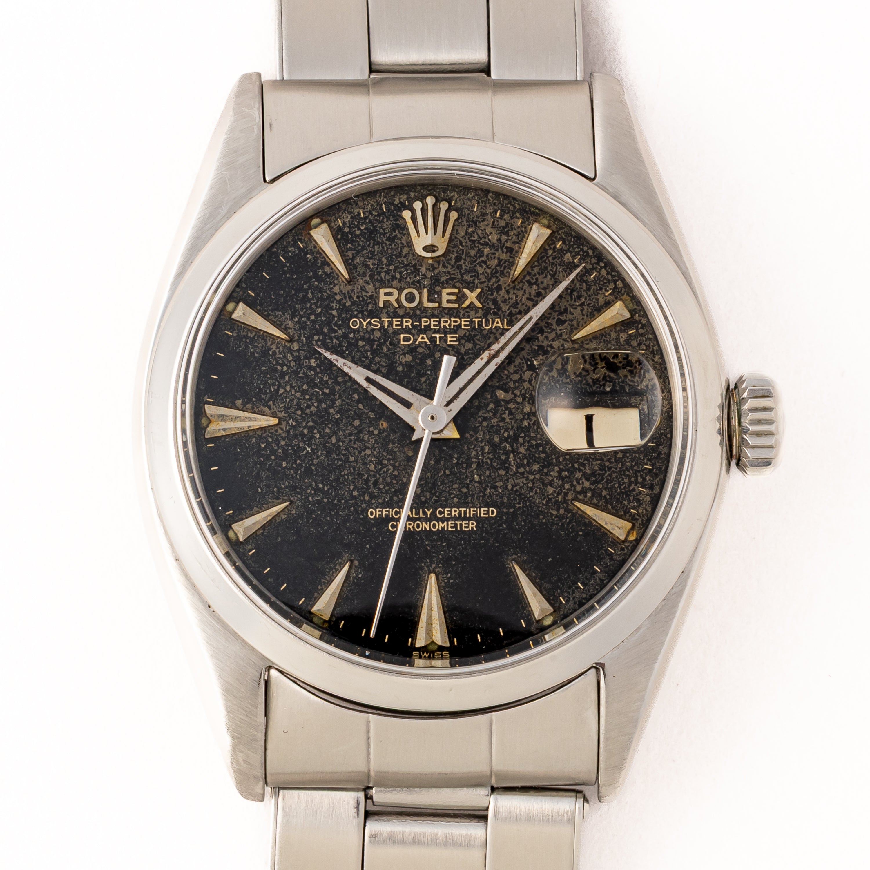 ロレックス オイスターパーペチュアルデイト Ref.6534 ギルトダイヤル 1959年製 自動巻 Cal. 1030 純正リベットブレス