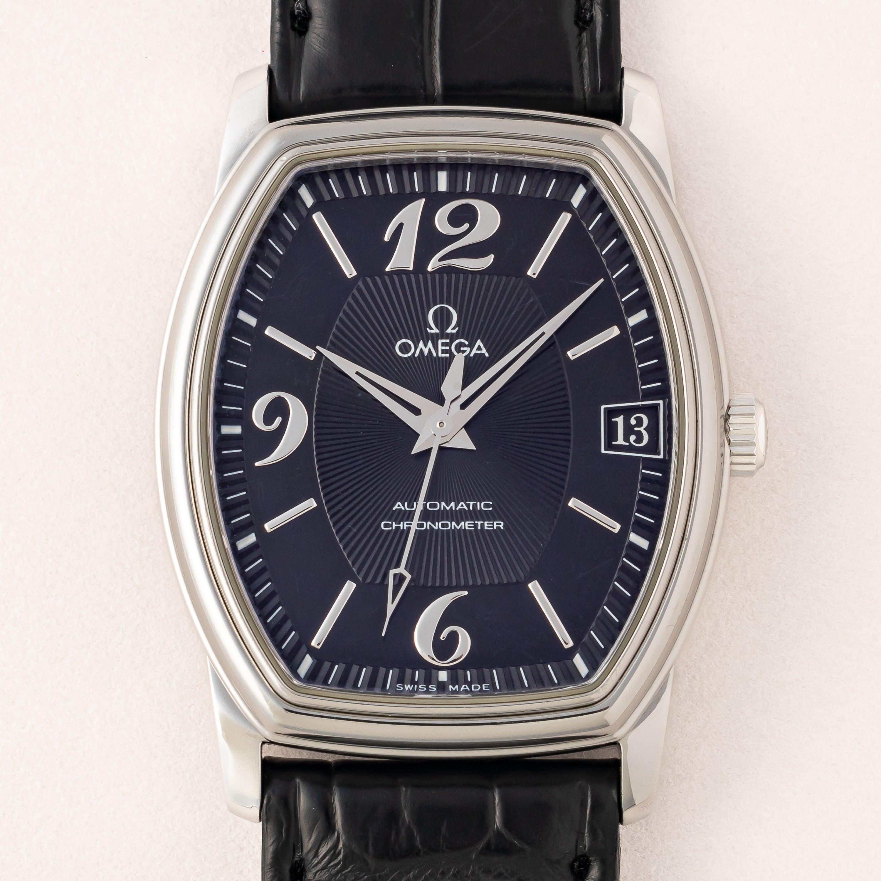 オメガ デ・ヴィル プレステージ クロノメーター 自動巻 トノーケース 1999年製 純正尾錠付き