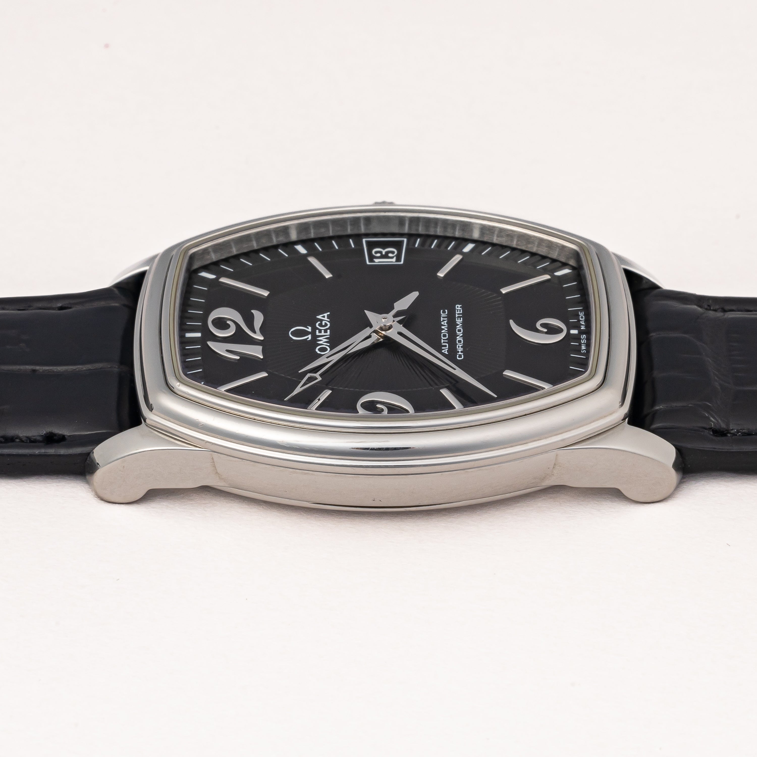 オメガ デ・ヴィル プレステージ クロノメーター 自動巻 トノーケース 1999年製 純正尾錠付き