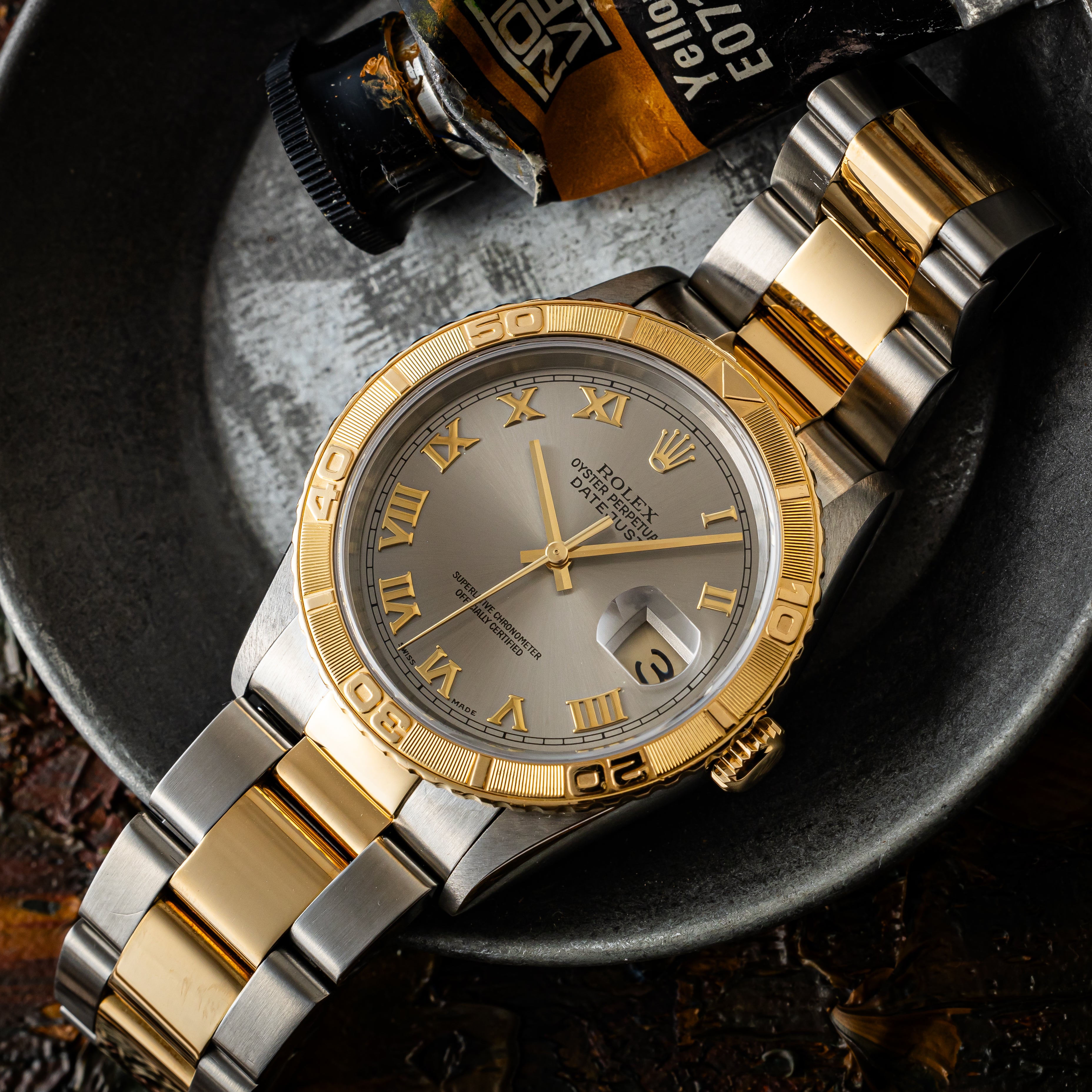 ロレックス サンダーバード コンビ 2001年製 Ref.16263 グレーダイヤル ギャラ、冊子付き