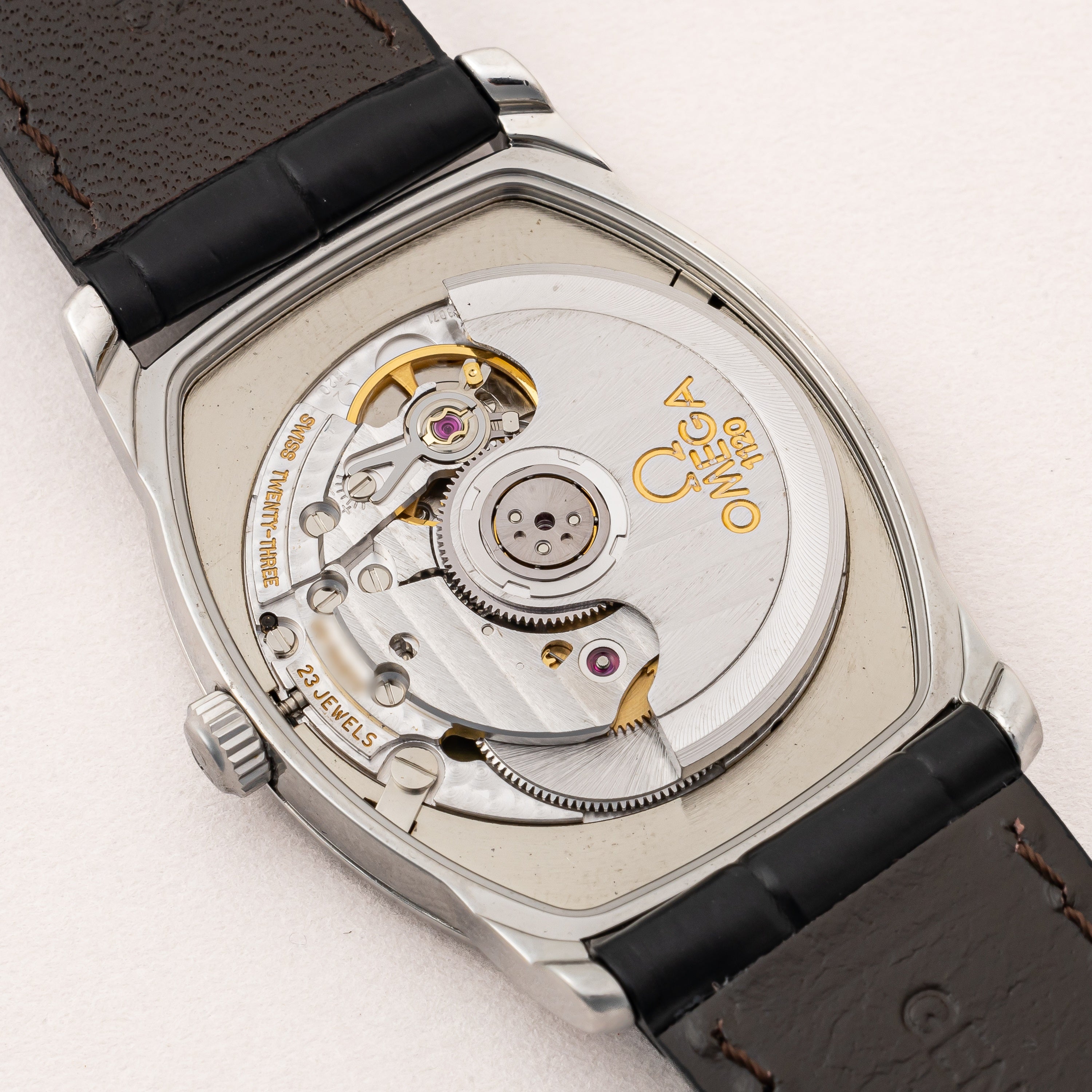 オメガ デ・ヴィル プレステージ クロノメーター 自動巻 トノーケース 1999年製 純正尾錠付き