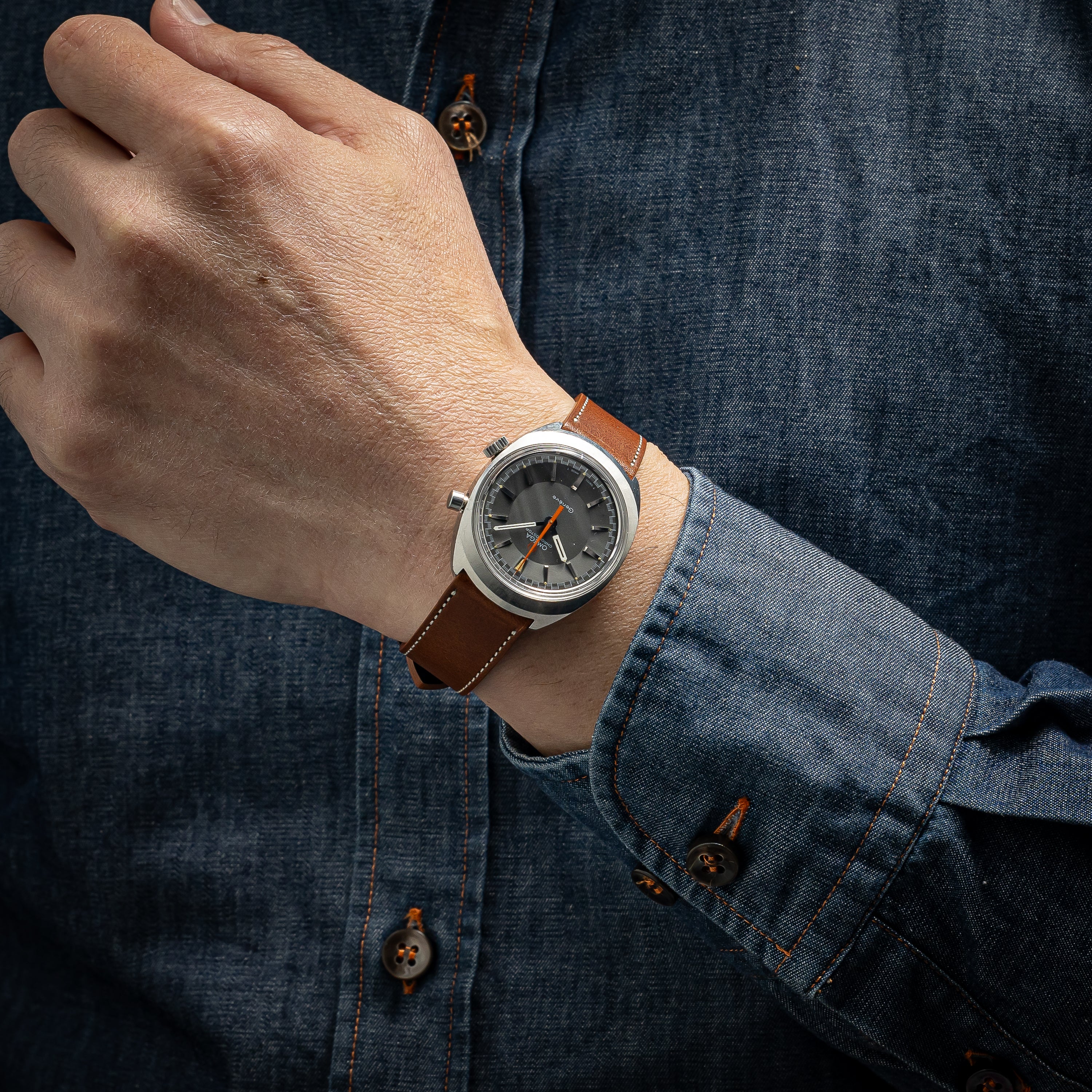 オメガ クロノストップ 1969年製 レーシングダイヤル 手巻き Cal.865 Ref.145.009