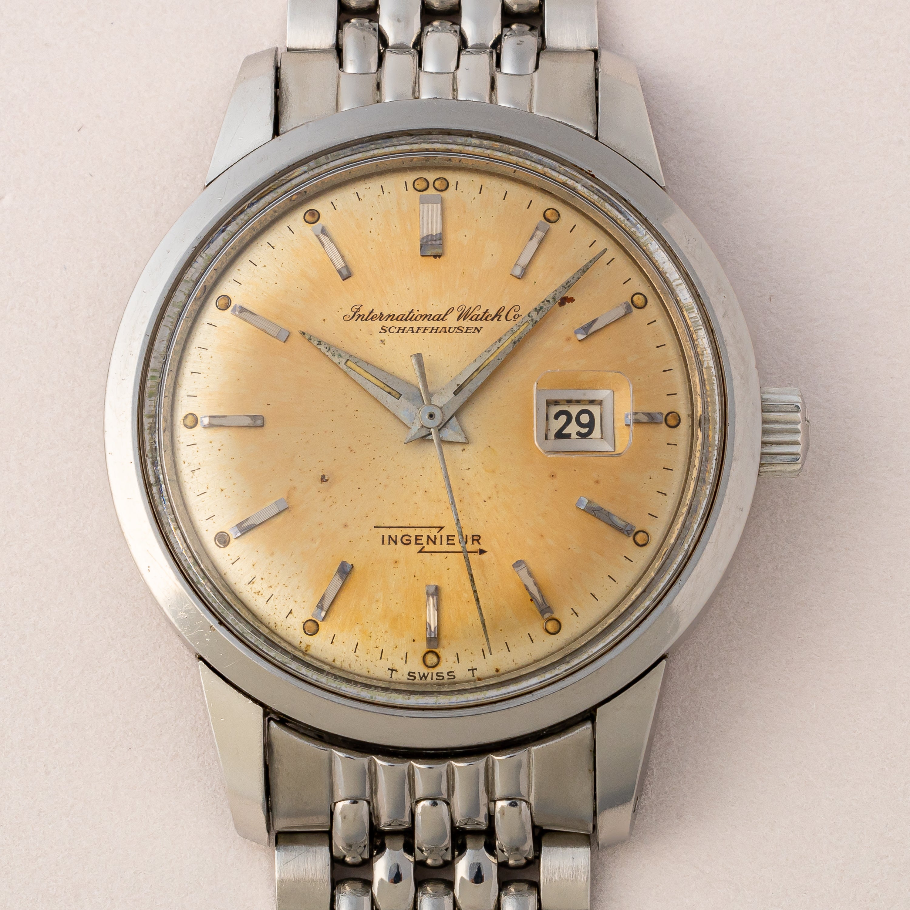 IWC インヂュニア 1963年製 Ref.666AD Cal.8531 純正ゲイフレアーブレス付き