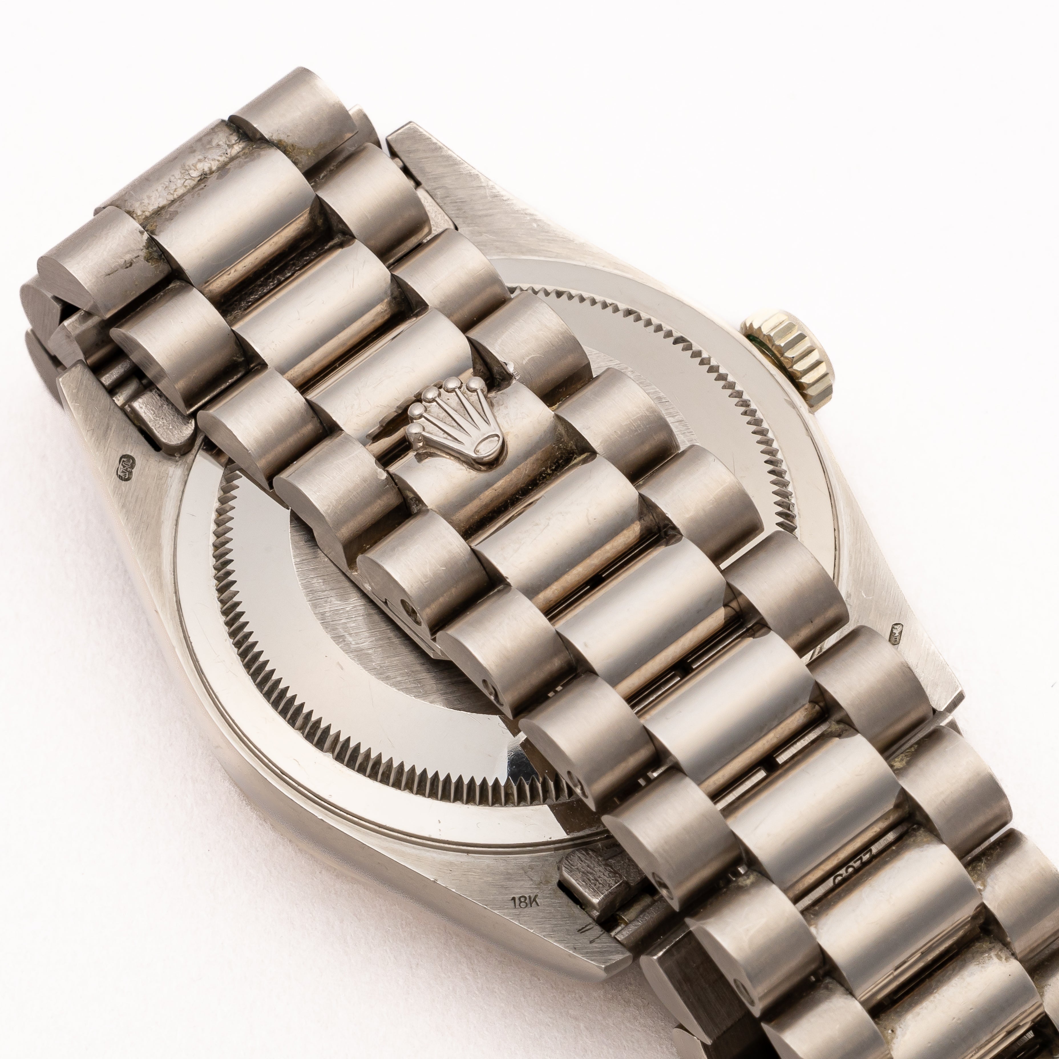 ロレックス デイデイト 1995年製 Ref.18239 18KWG ホワイトローマンダイヤル 箱、ギャラ付き