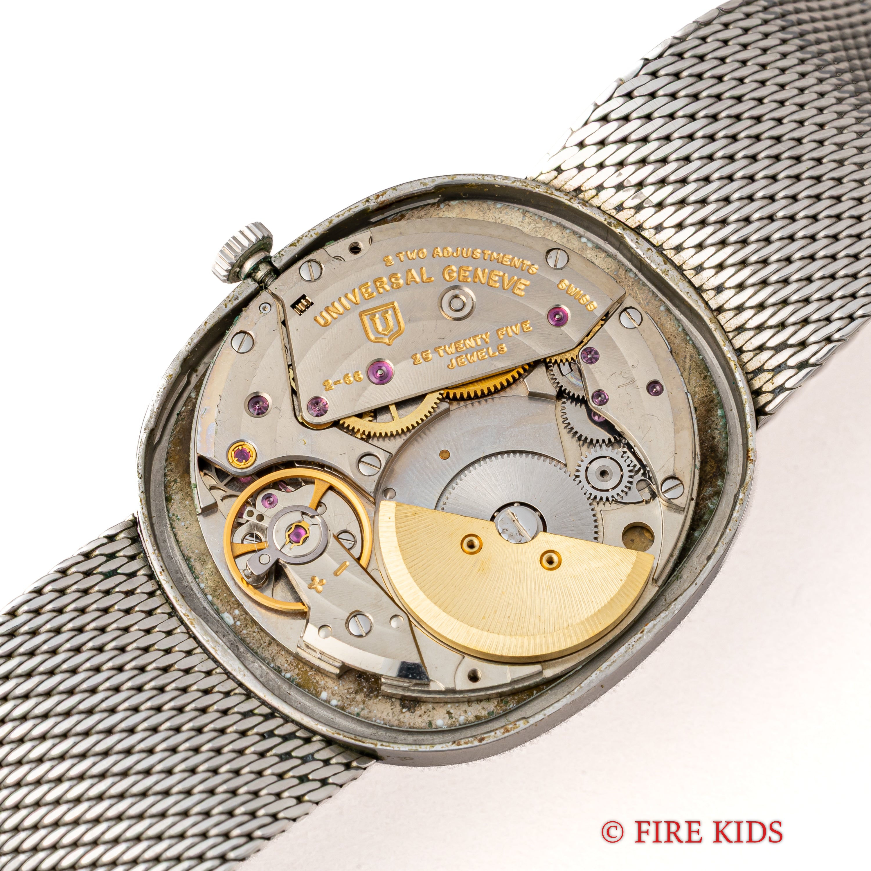 ユニバーサル ジュネーブ ホワイトシャドウ マイクローター自動巻き 1970年代製 Ref.866104 Cal.2-66 箱付き