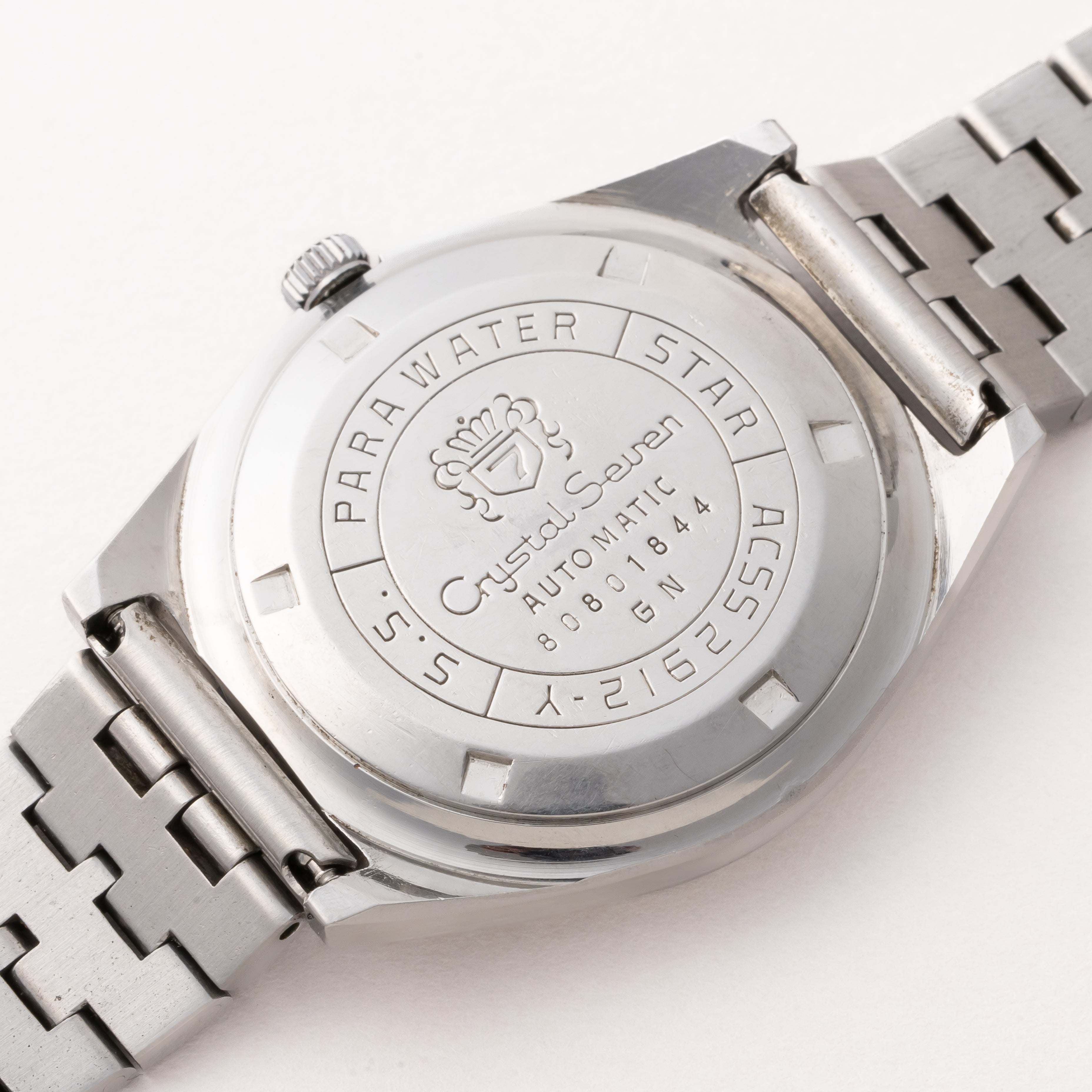 シチズン クリスタルセブン 1968年製 全数字ブラックダイヤル 箱、タグ付き