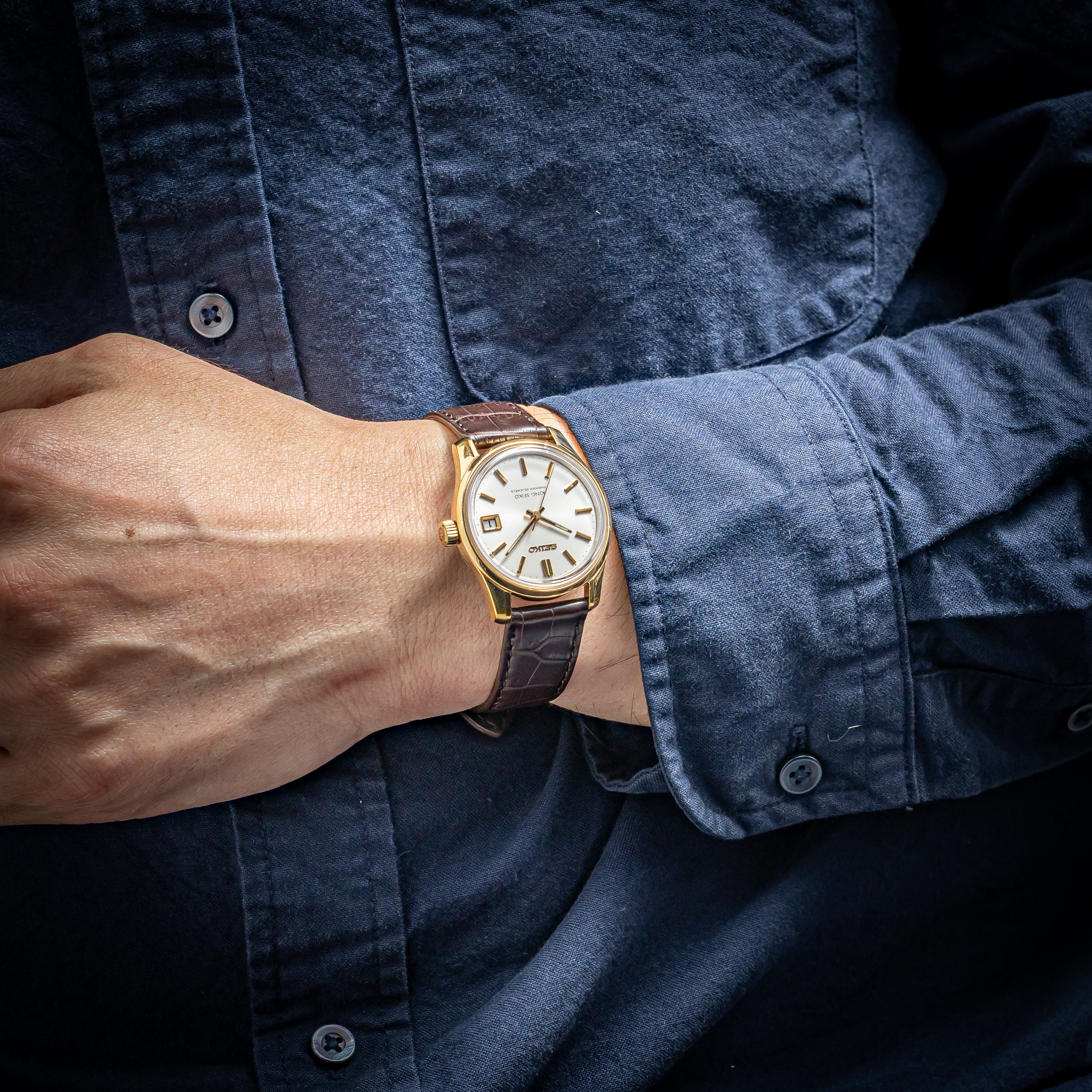 セイコー キングセイコー 手巻き 1968年製 デイトジャスト機能付き CAPゴールド Ref.4402-8000 Cal.4419A