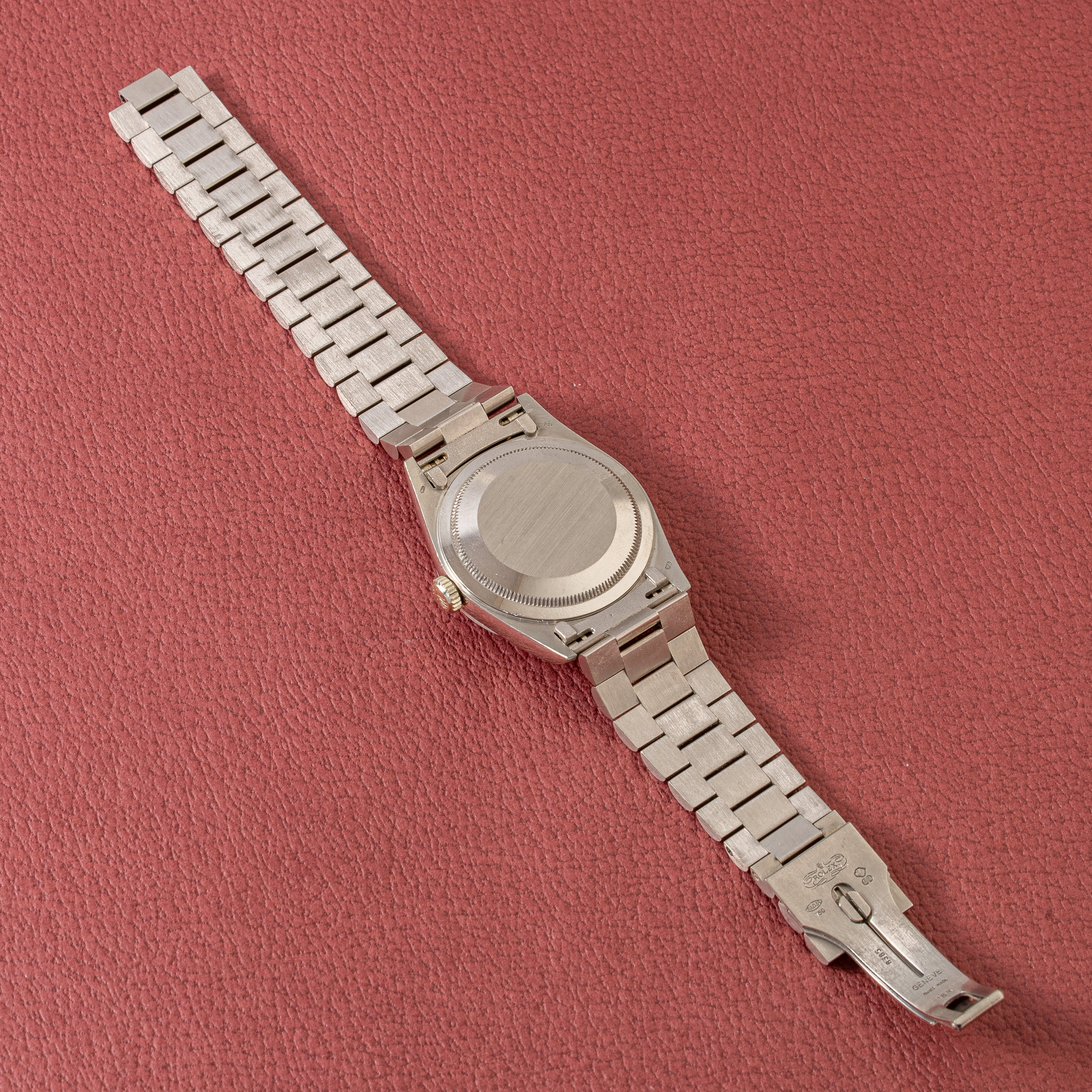 ロレックス デイデイト 1995年製 Ref.18239 18KWG ホワイトローマンダイヤル 箱、ギャラ付き