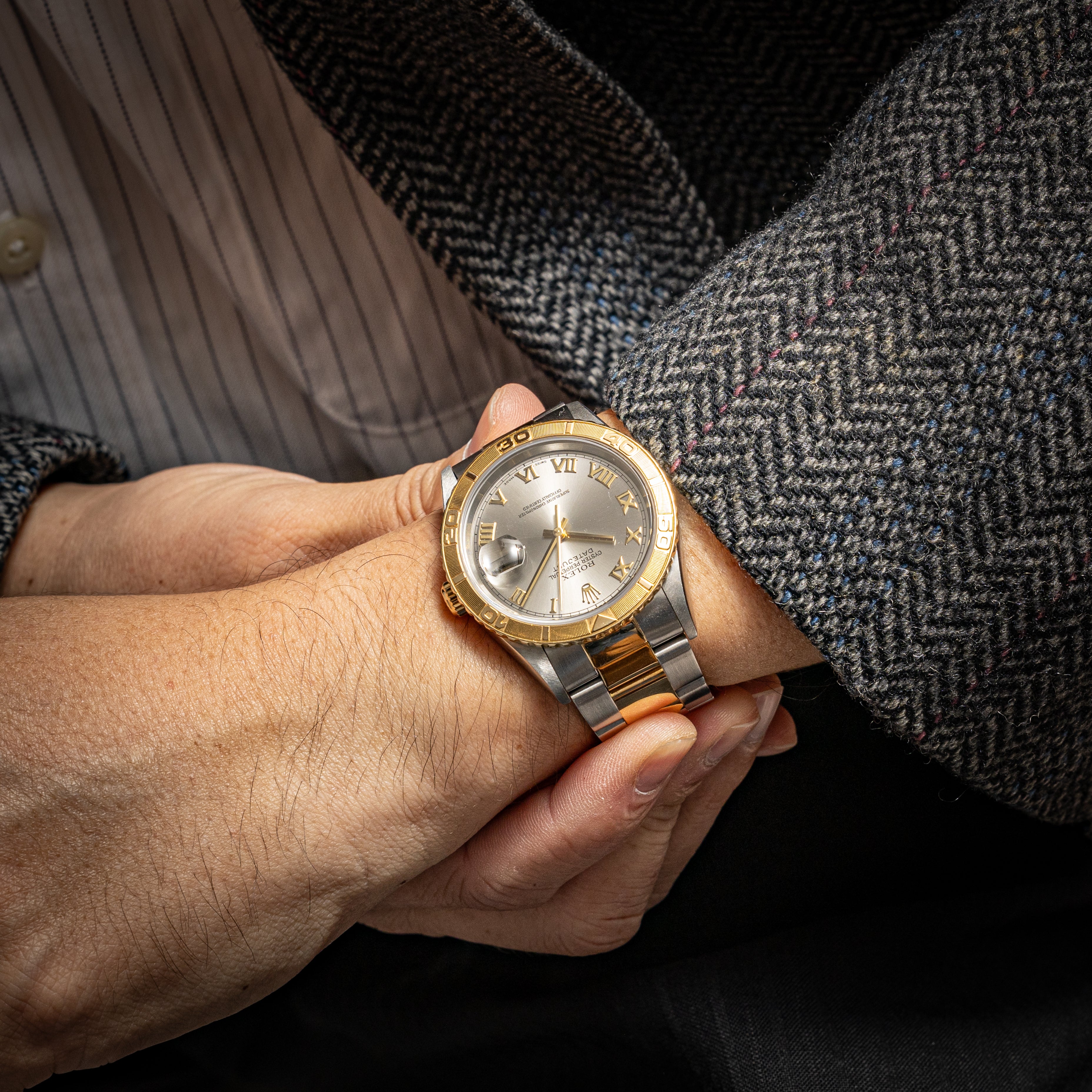 ロレックス サンダーバード コンビ 2001年製 Ref.16263 グレーダイヤル ギャラ、冊子付き