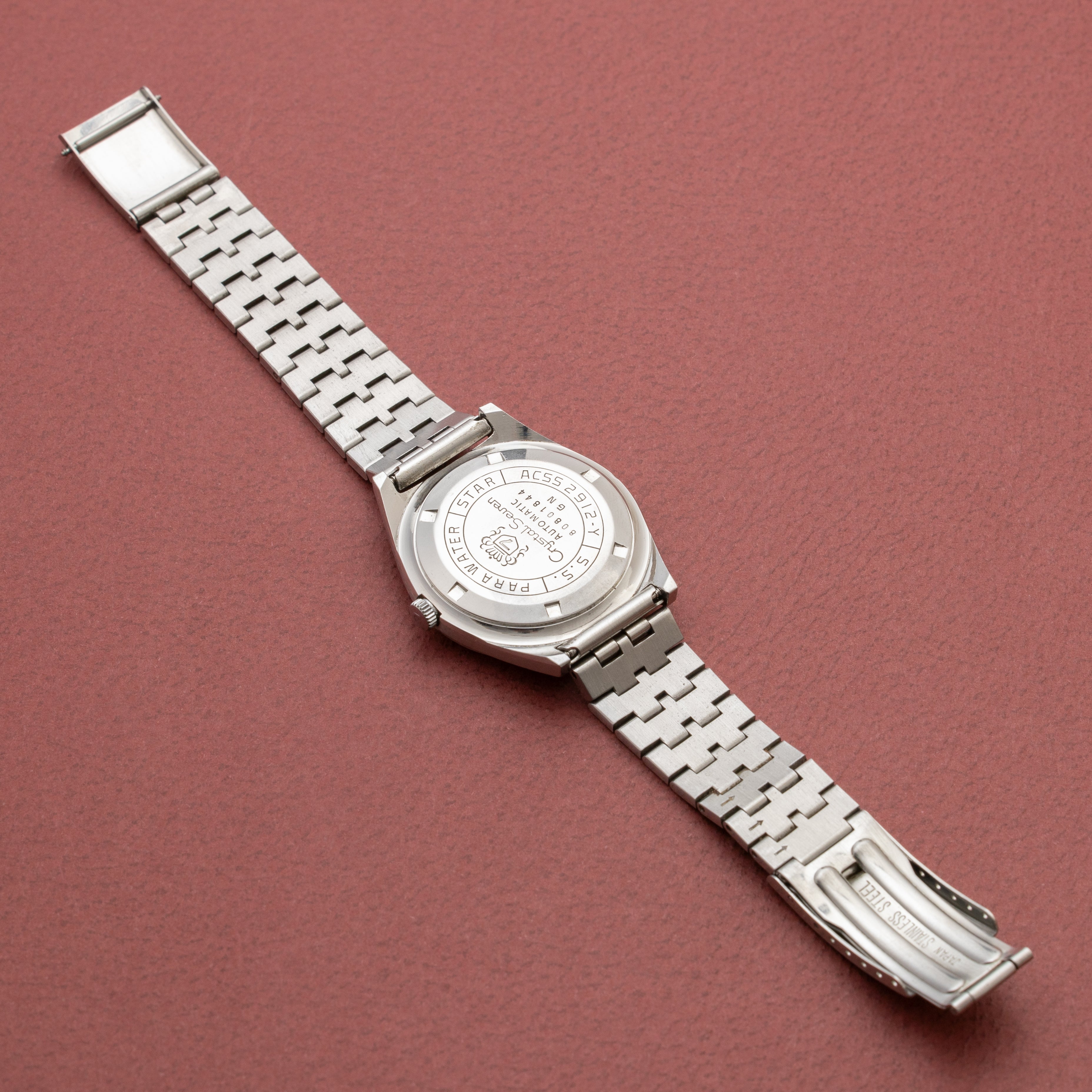 シチズン クリスタルセブン 1968年製 全数字ブラックダイヤル 箱、タグ付き