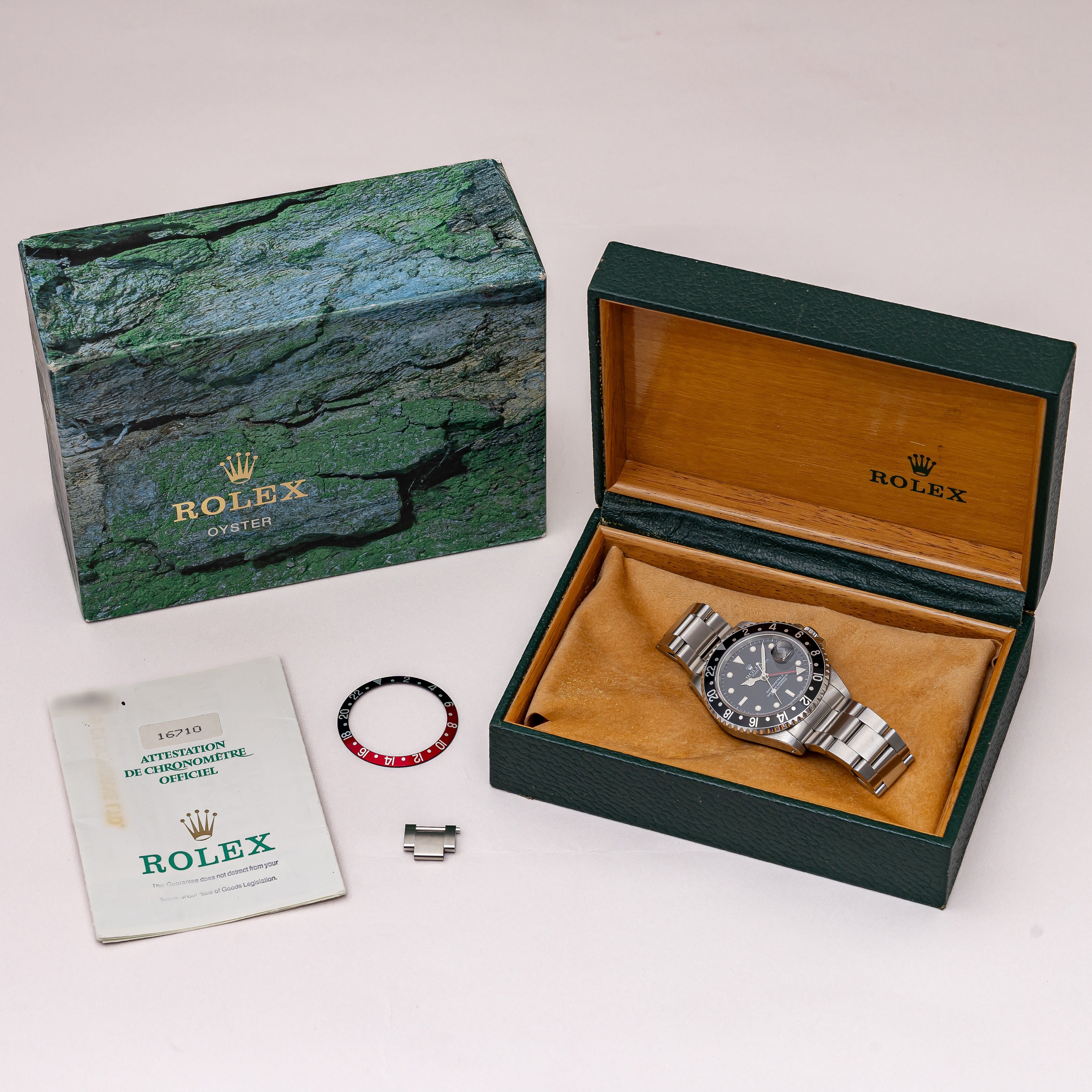 ロレックス GMTマスターⅡ 1991年製 Ref.16710 箱、ギャラ、コークベゼル付き