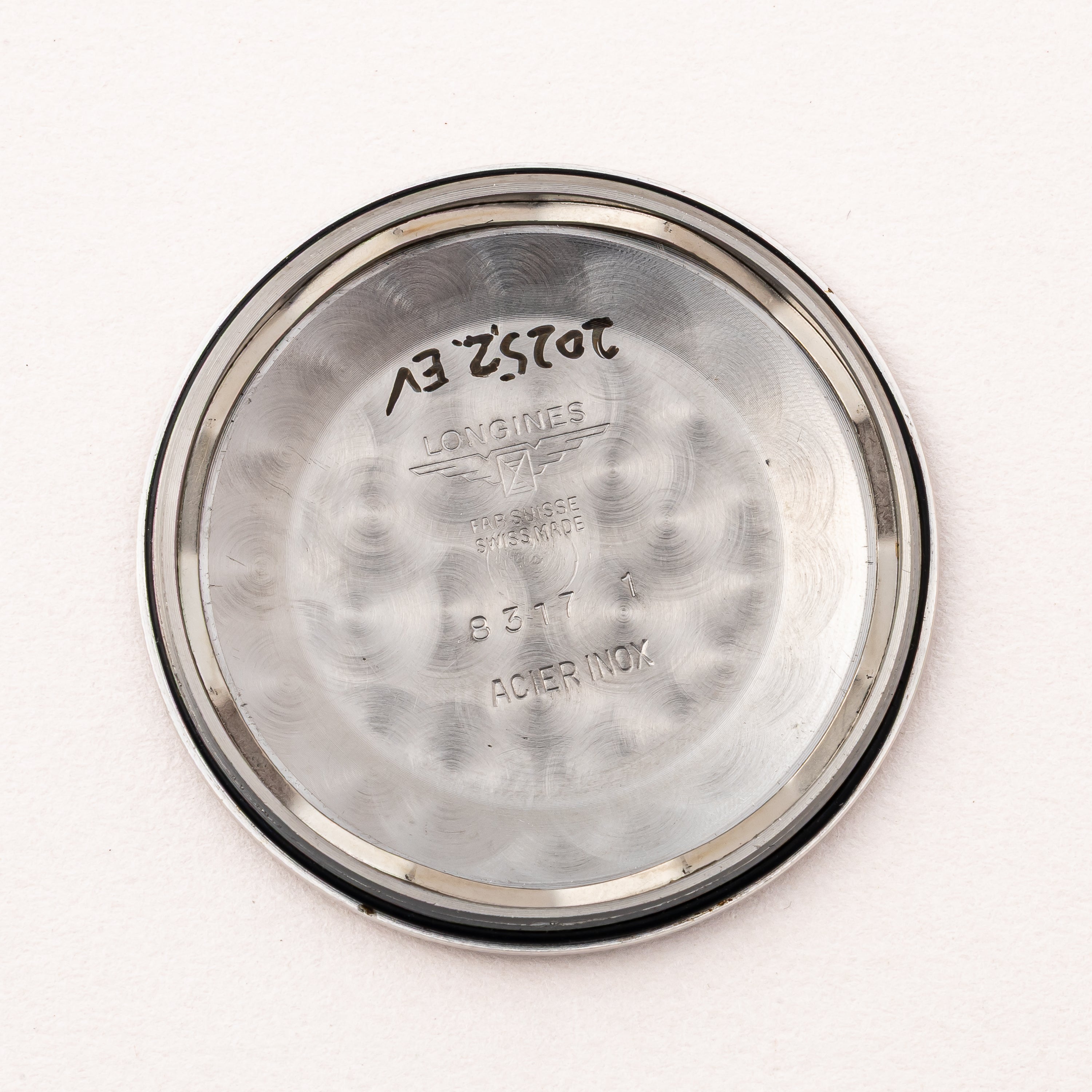 ロンジン ウルトラクロンロンジン 10振動自動巻 1969年製 クロスライン グレーダイヤル 純正尾錠付き