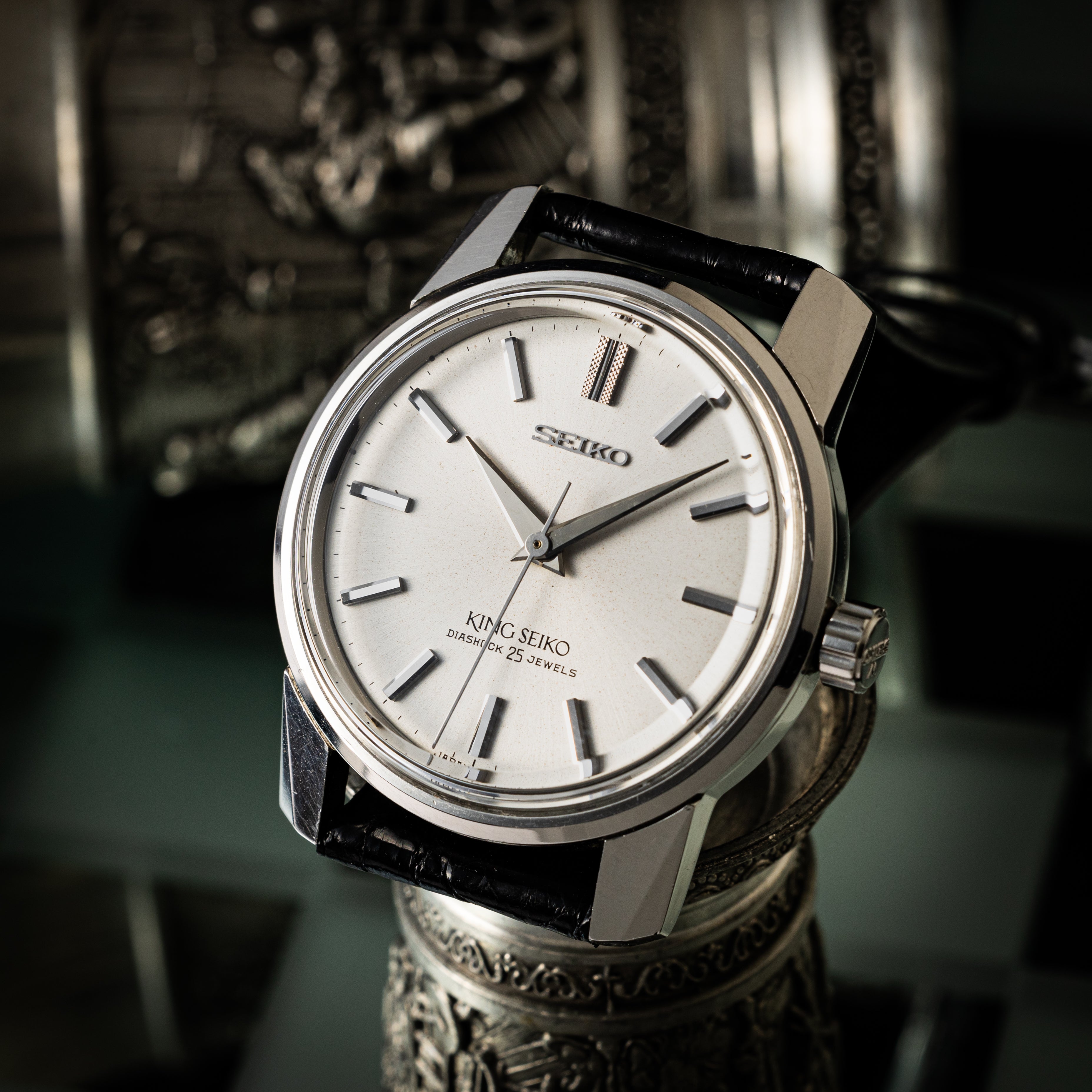 セイコー 44キングセイコー前期 1965年製 Ref.44-9990 盾メダリオン 純正尾錠付き