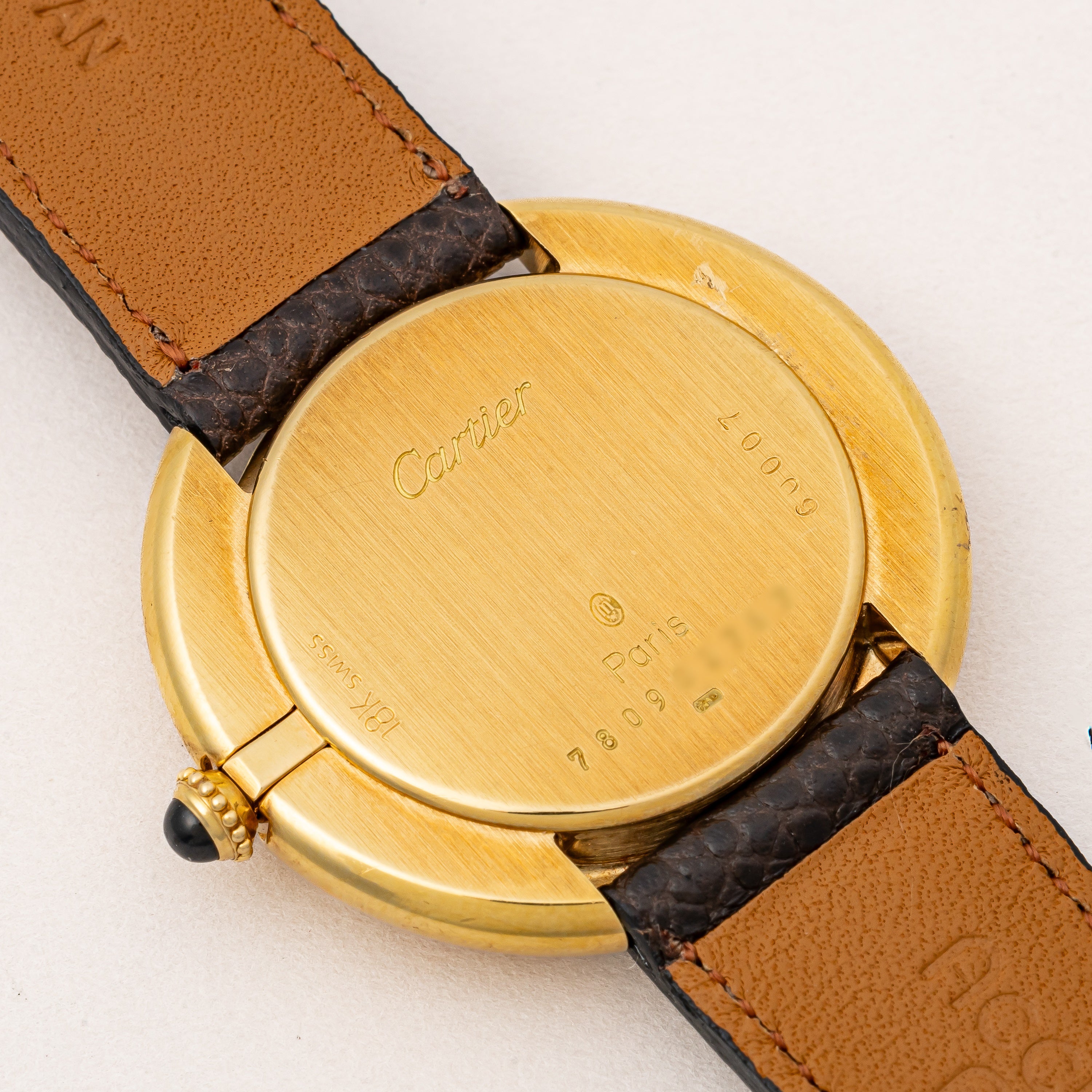 カルティエ ヴァンドーム 18金イエローゴールド 1980年代製 Ref.78090 手巻き 純正尾錠付き