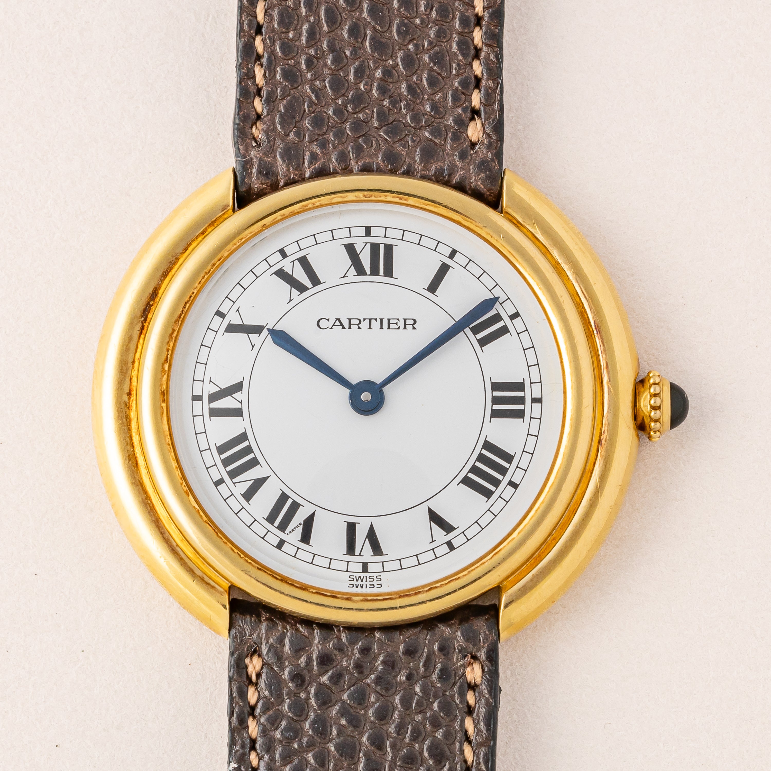 カルティエ ヴァンドーム 18金イエローゴールド 1980年代製 Ref.78090 手巻き 純正尾錠付き