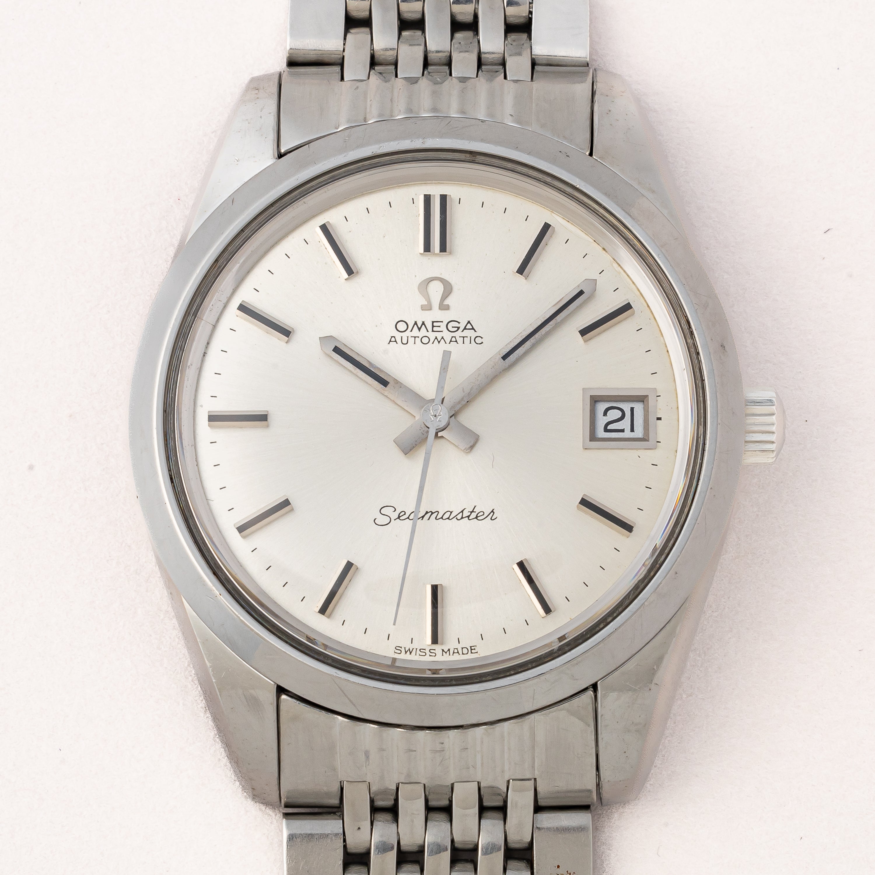 オメガ シーマスター 1970年製 ハイビート自動巻き Ref.166.0061 シルバーダイヤル 純正ブレス