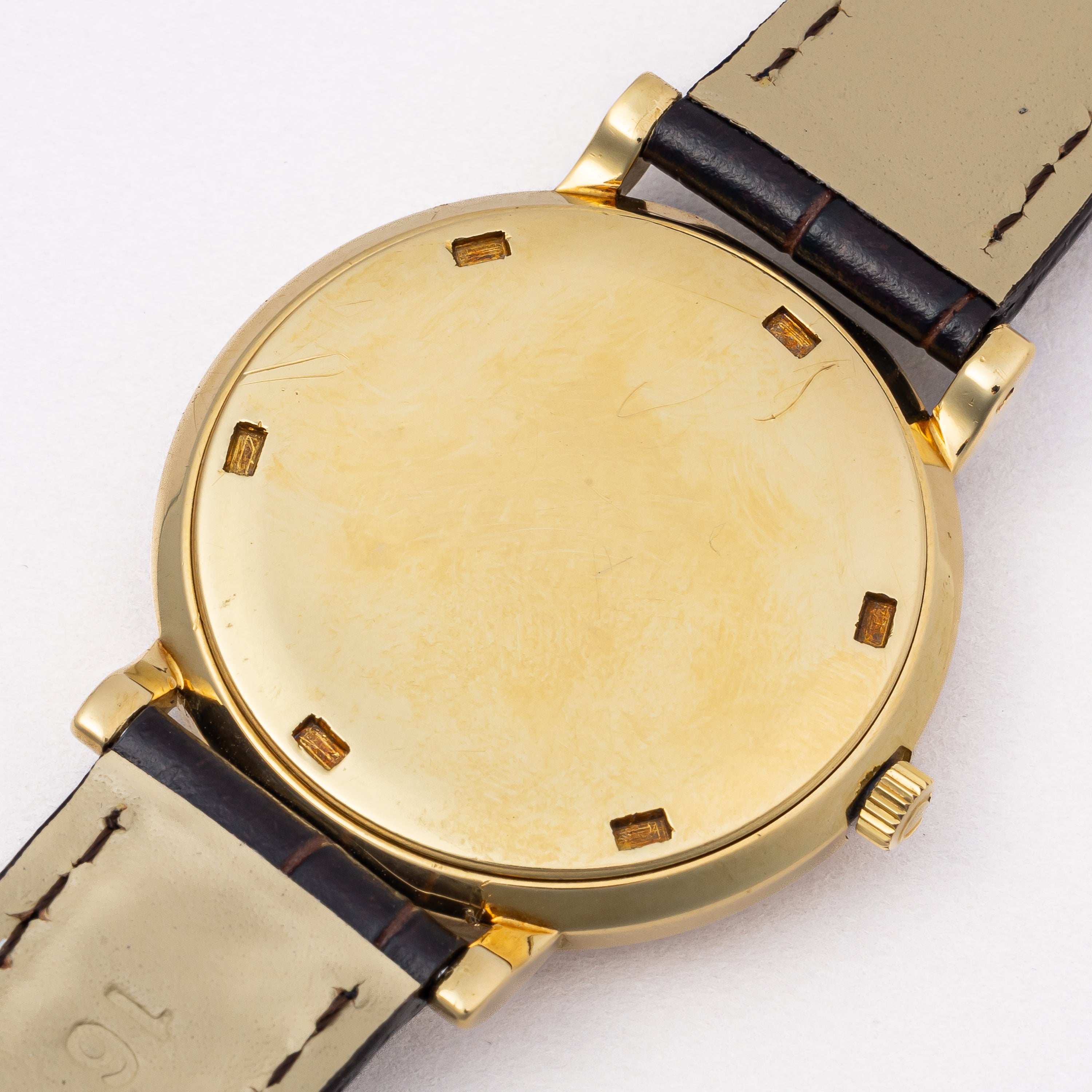 オメガ 18金無垢スクリューバックケース スモールセコンド Ref.14367 ギョーシェダイヤル