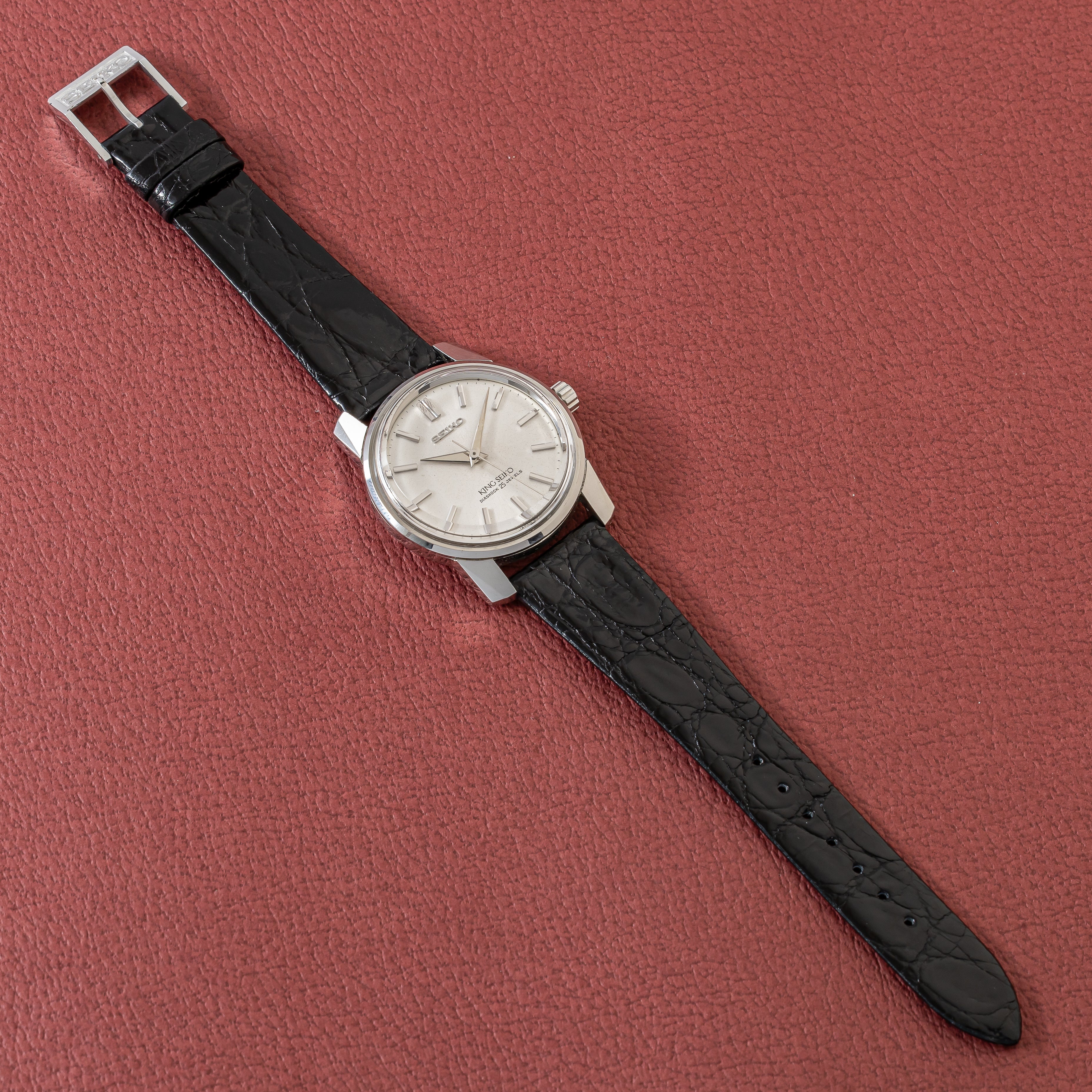 セイコー 44キングセイコー前期 1965年製 Ref.44-9990 盾メダリオン 純正尾錠付き