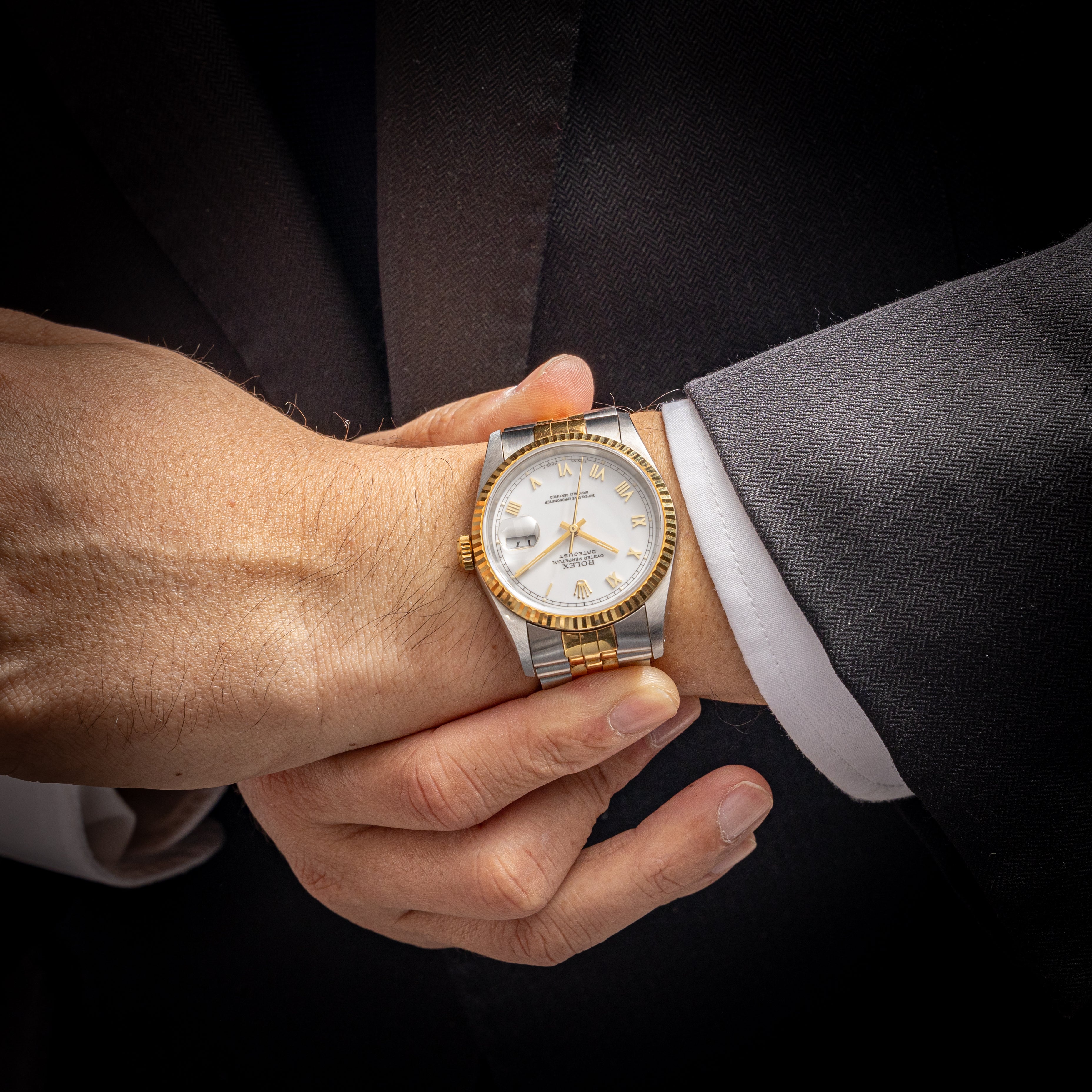 ロレックス デイトジャスト コンビ 1991年製 Ref.16233 箱、ギャラ付き