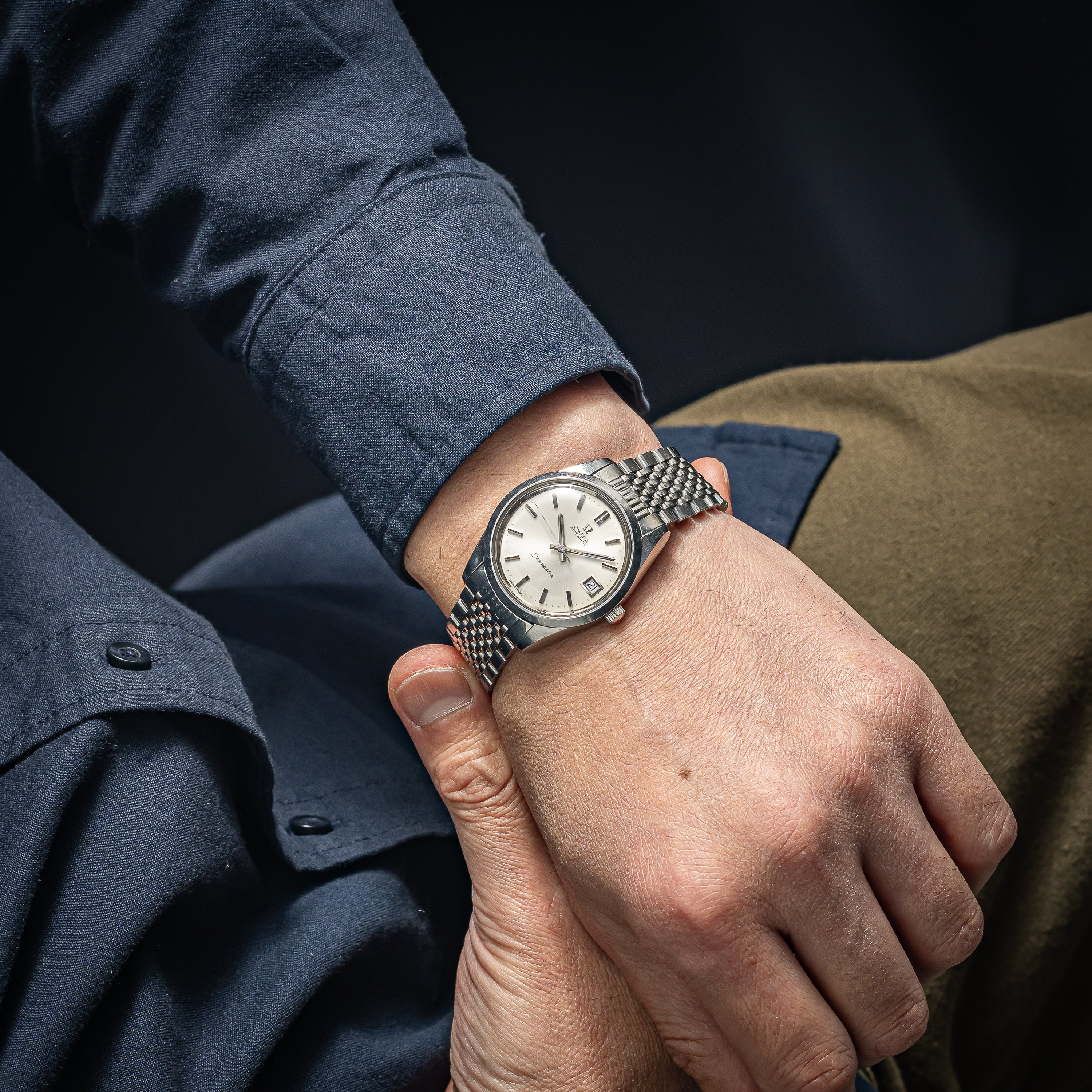 オメガ シーマスター 1970年製 ハイビート自動巻き Ref.166.0061 シルバーダイヤル 純正ブレス