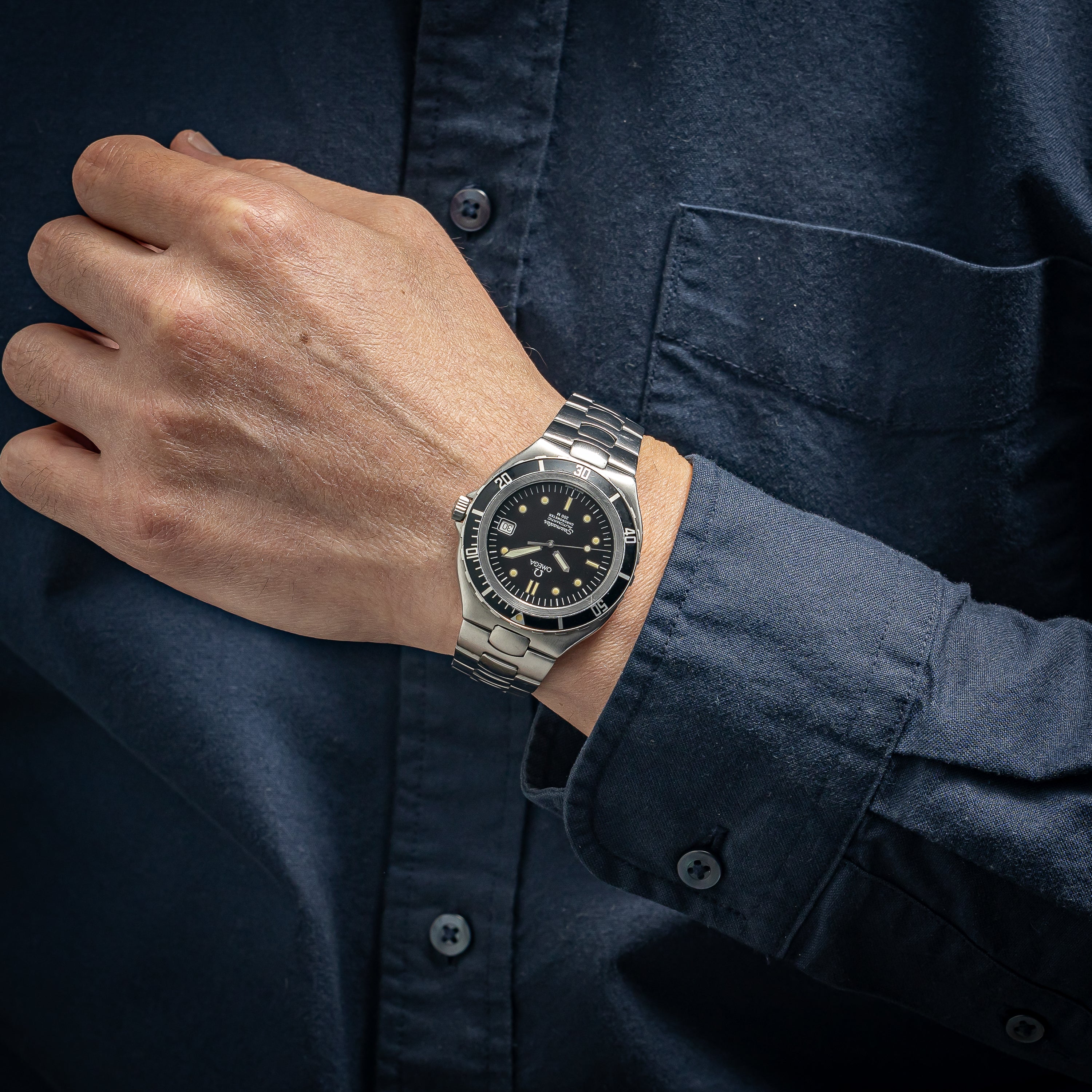 オメガ シーマスター プレボンド 1988年製 Ref.368.1061 ラージケース クロノメーター 200m