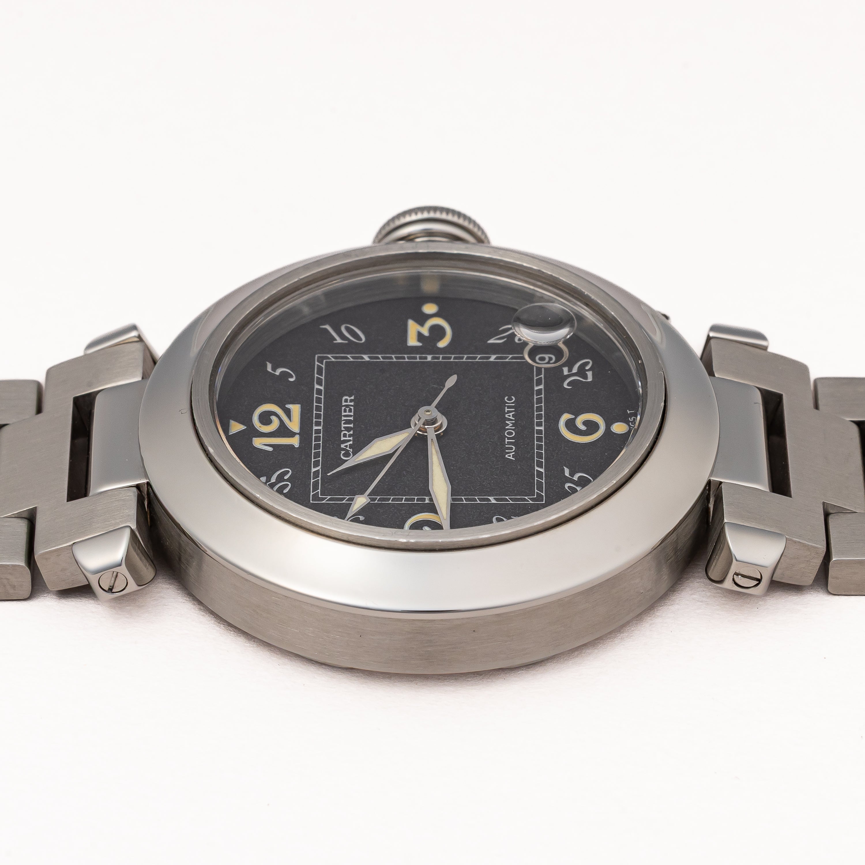 カルティエ パシャC オートマチック ブラックダイヤル 1998年製 箱・ギャラ付き